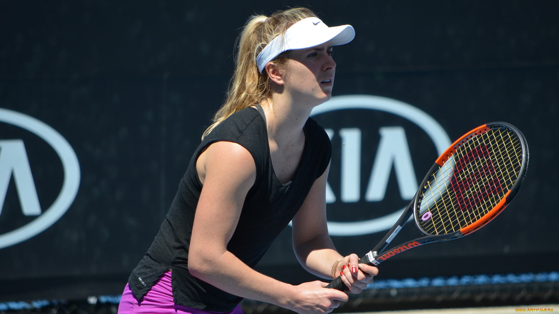 спорт, теннис, девушка, взгляд, фон, ракетка, elina, svitolina