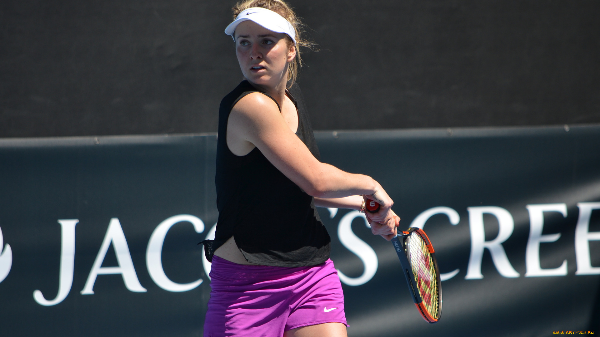 спорт, теннис, девушка, взгляд, фон, ракетка, elina, svitolina