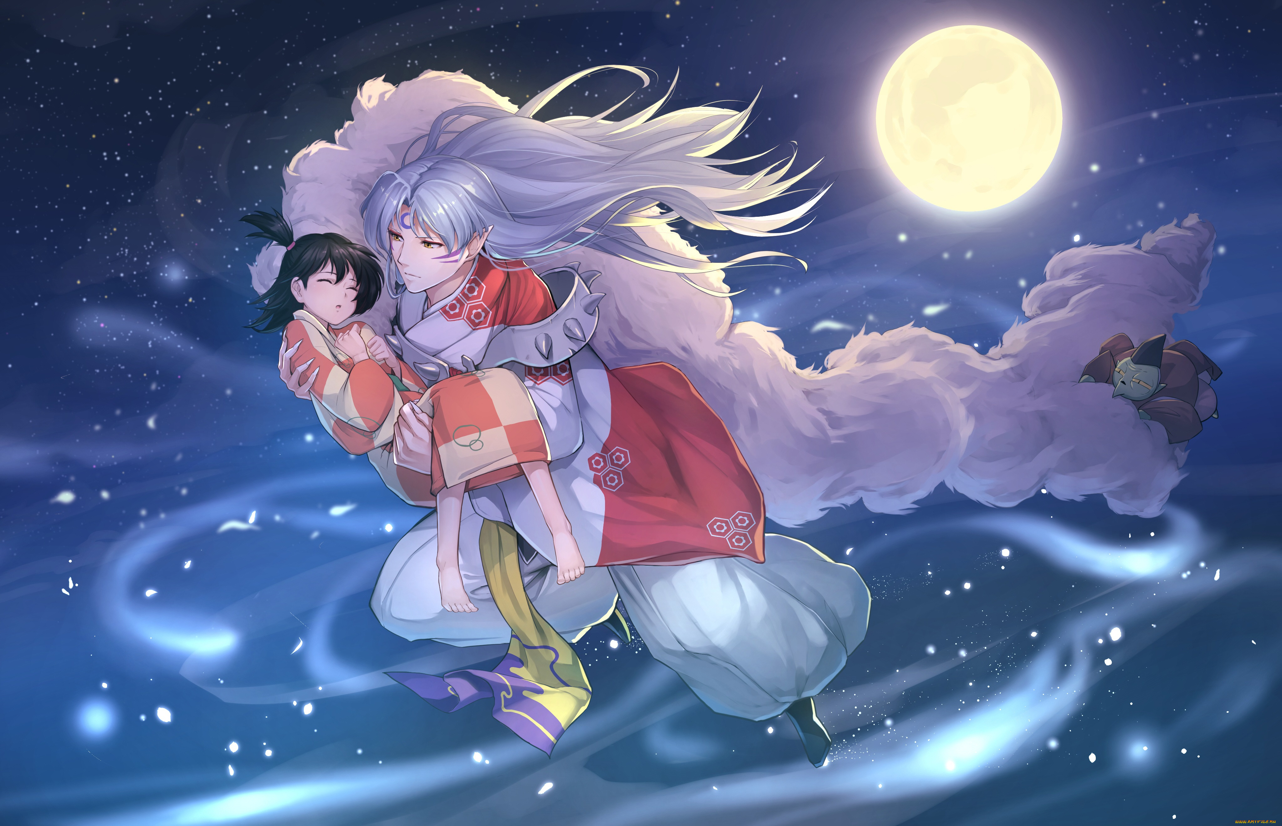аниме, inuyasha, рин, сешоумару