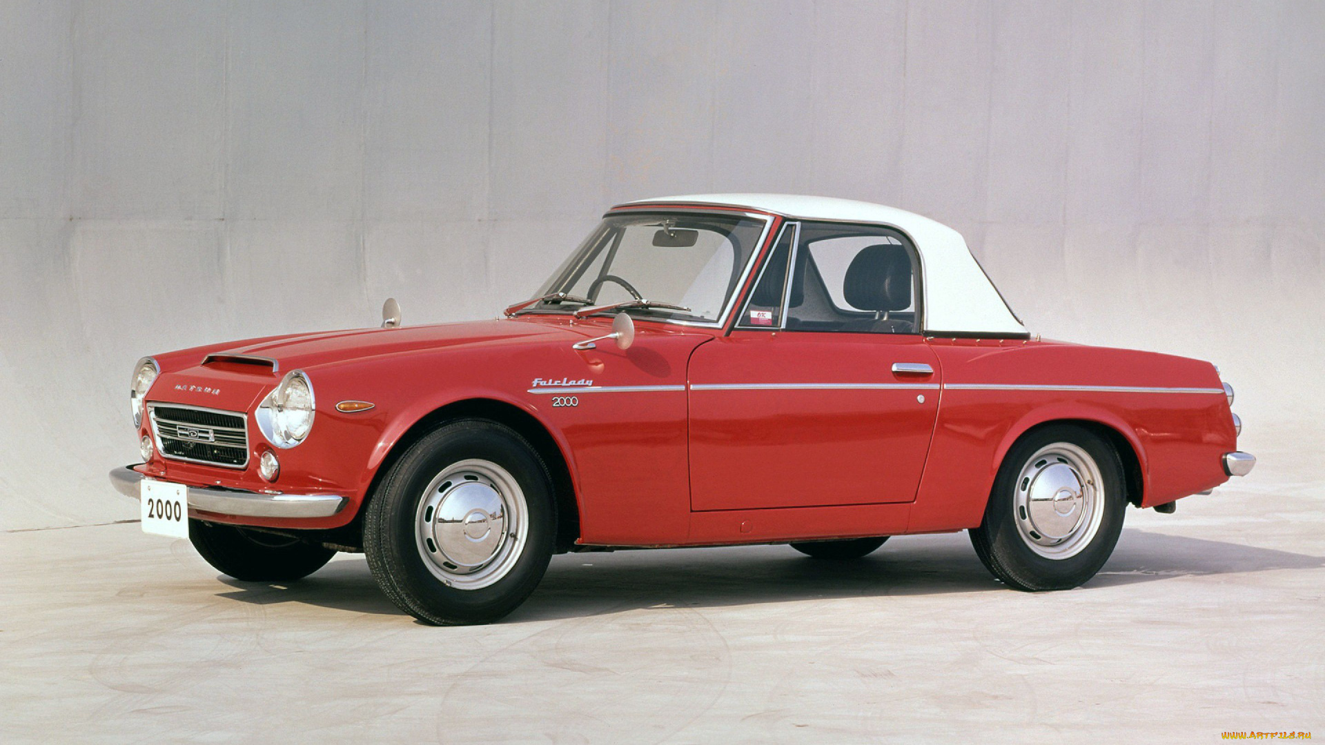 автомобили, nissan, datsun, красный, ретро