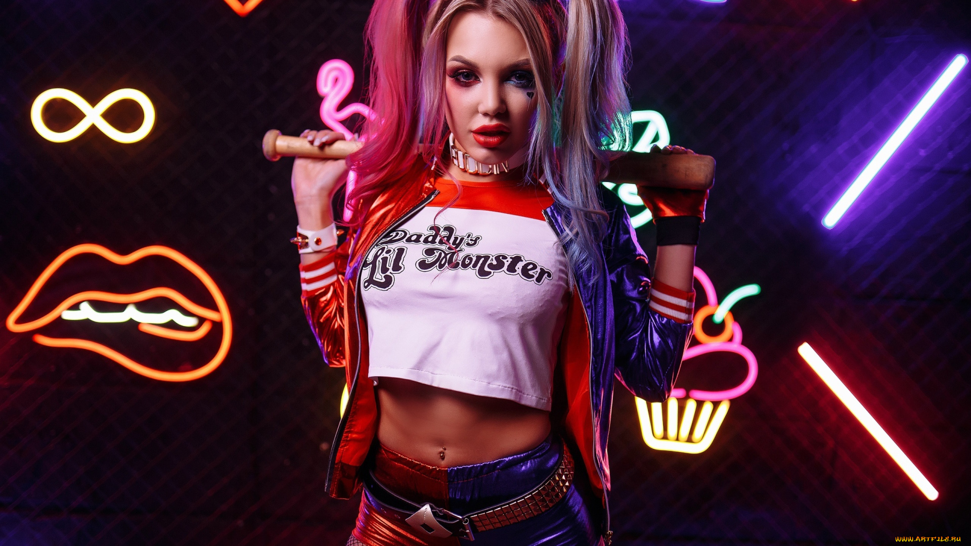 девушки, -, рыжеволосые, и, разноцветные, косплей