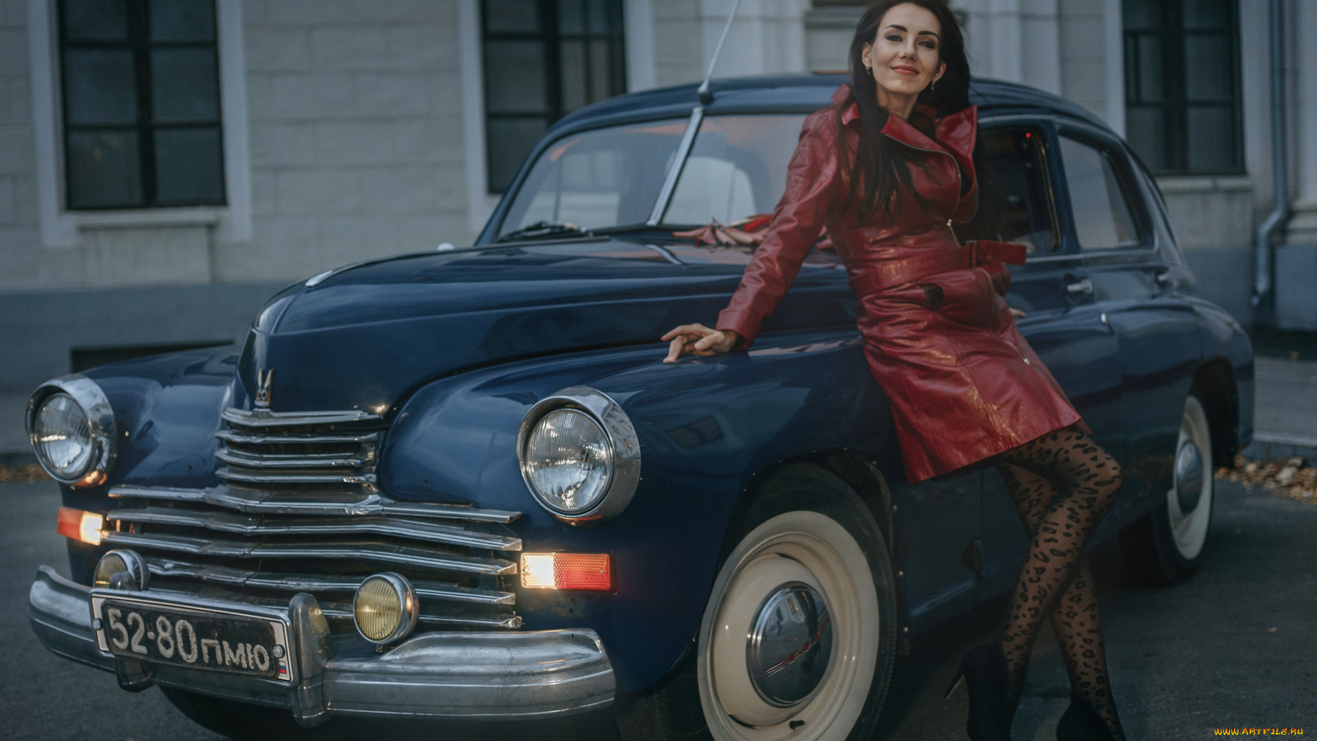 автомобили, -авто, с, девушками, gaz, m-20, pobeda