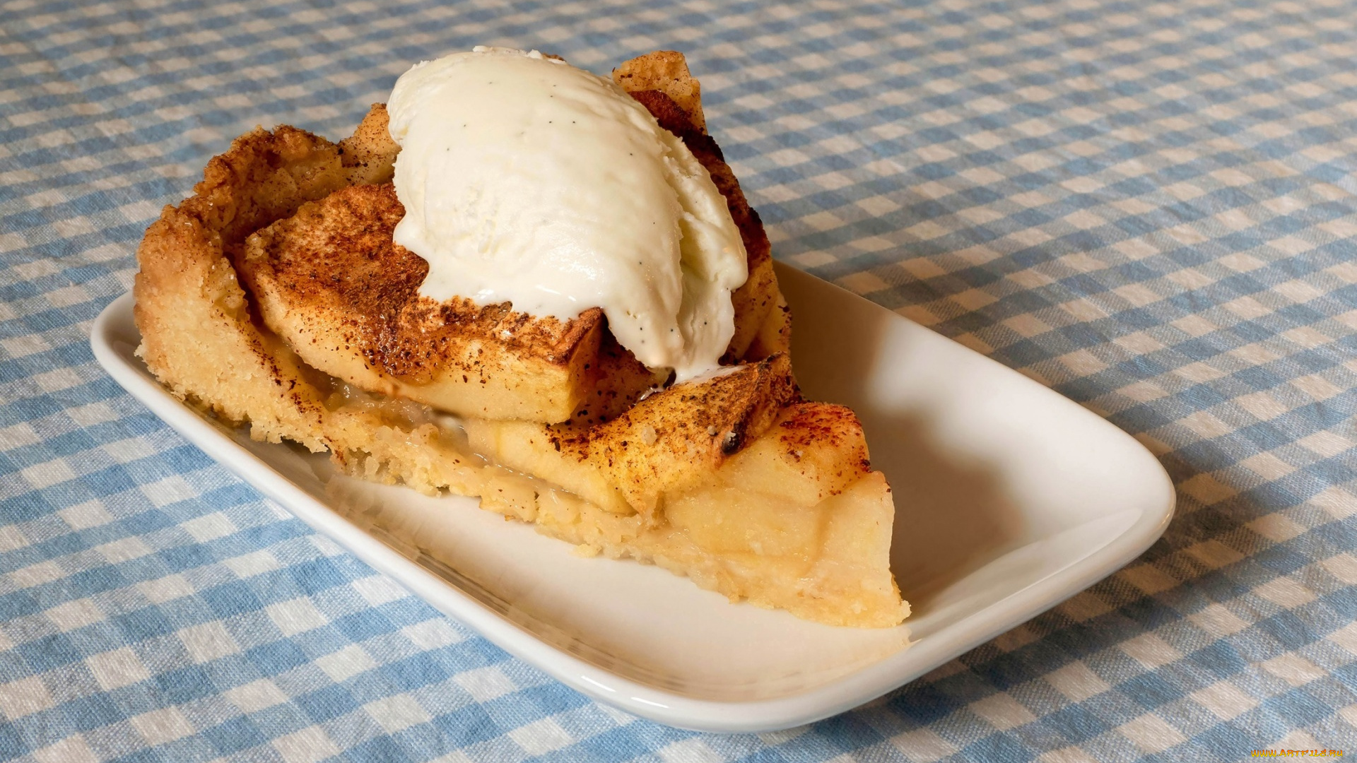 еда, пироги, яблочный, пай