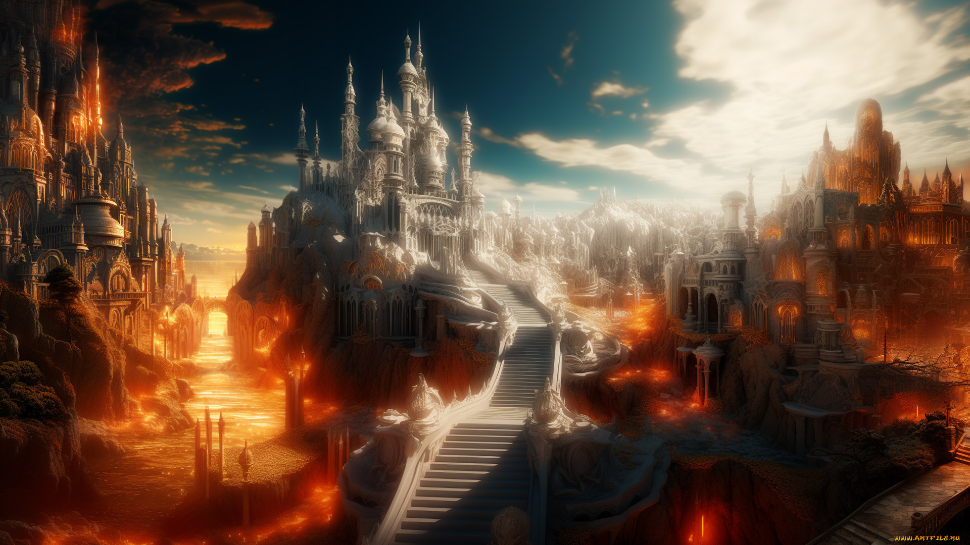 фэнтези, замки, нейросети, графика, нейроарт, ai, art, нейронные, сети, рисунки, нейро, искусство