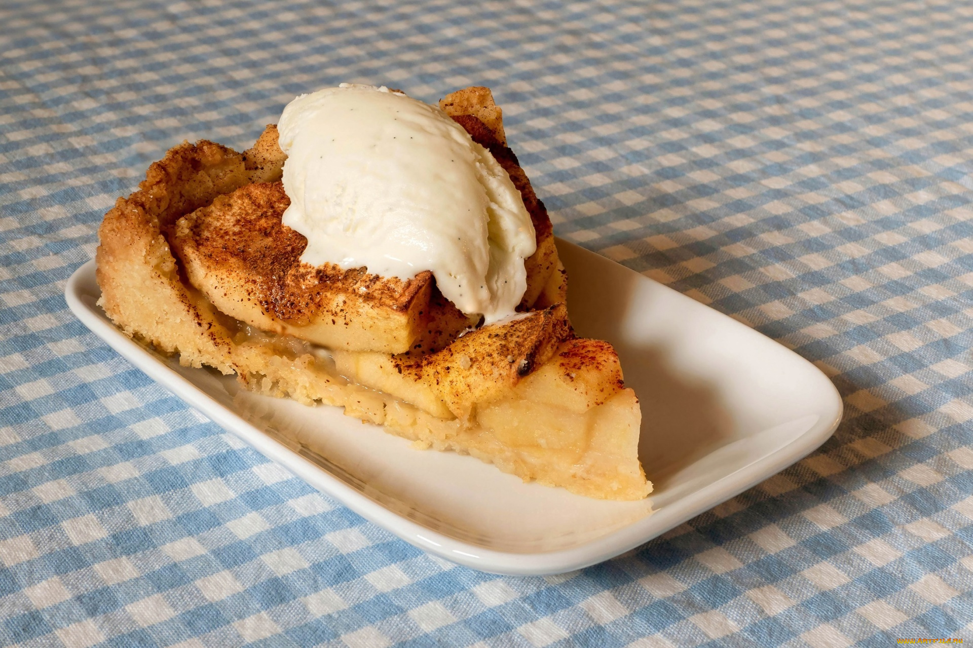 еда, пироги, яблочный, пай