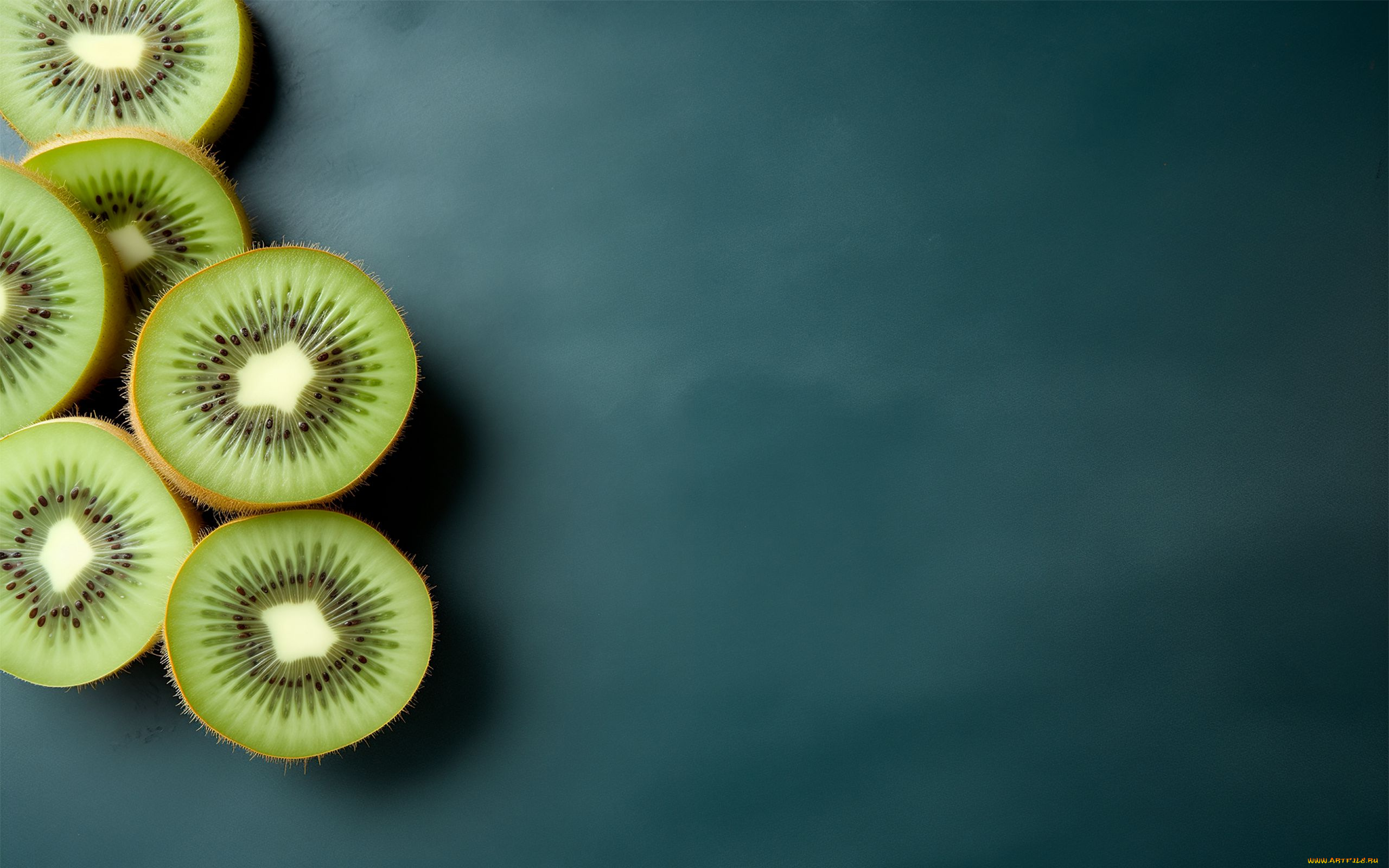 еда, киви, ломтики, фон