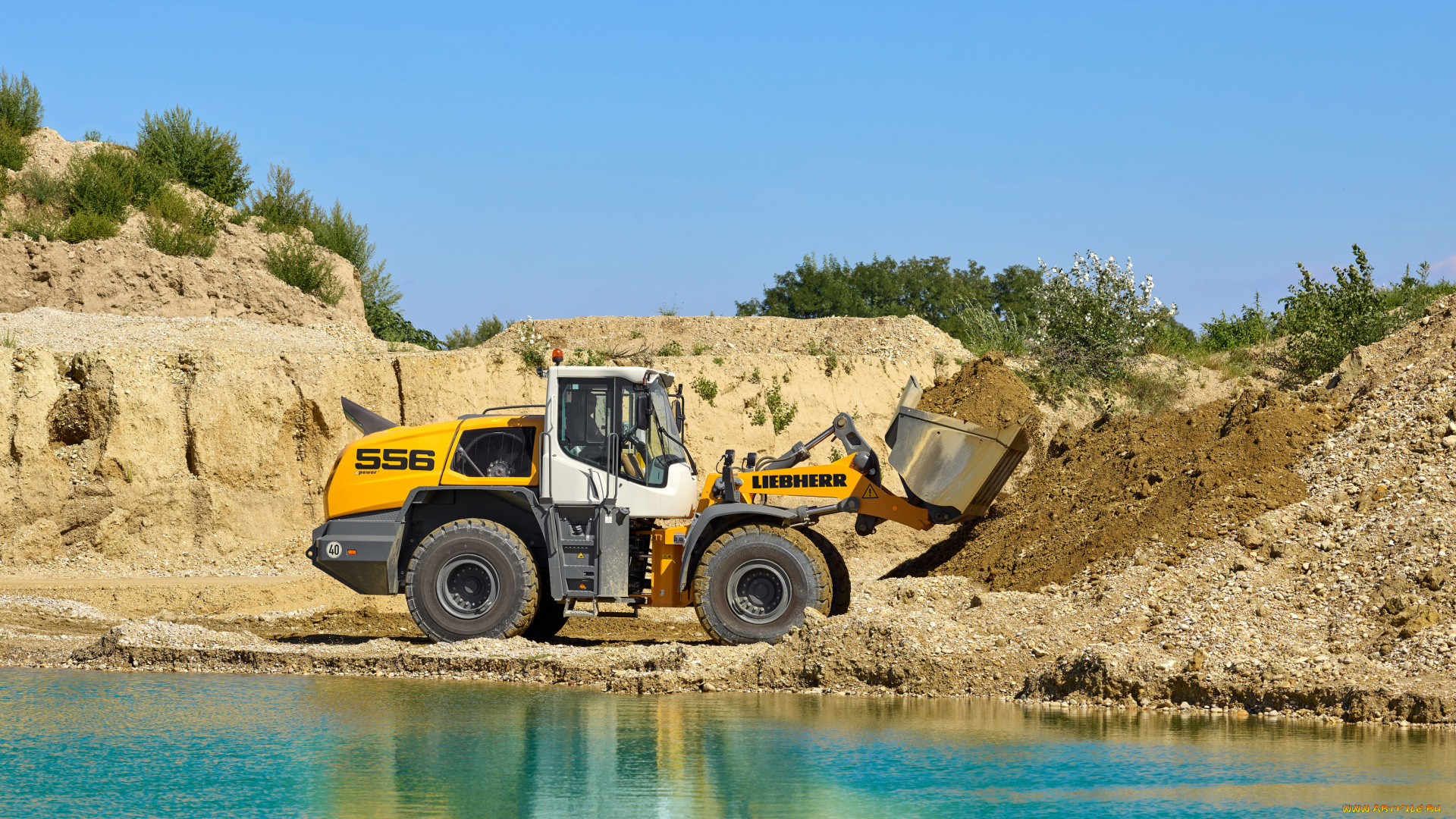 техника, фронтальные, погрузчики, liebherr