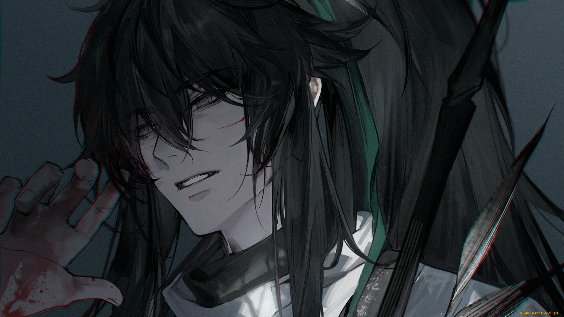 аниме, wuthering, waves, парень