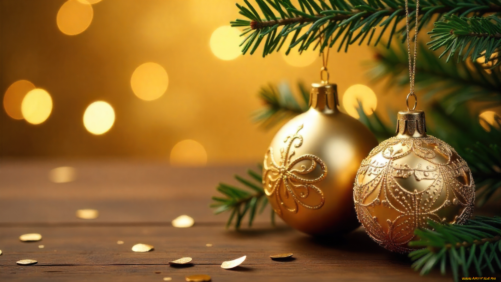 праздничные, шары, новогодняя