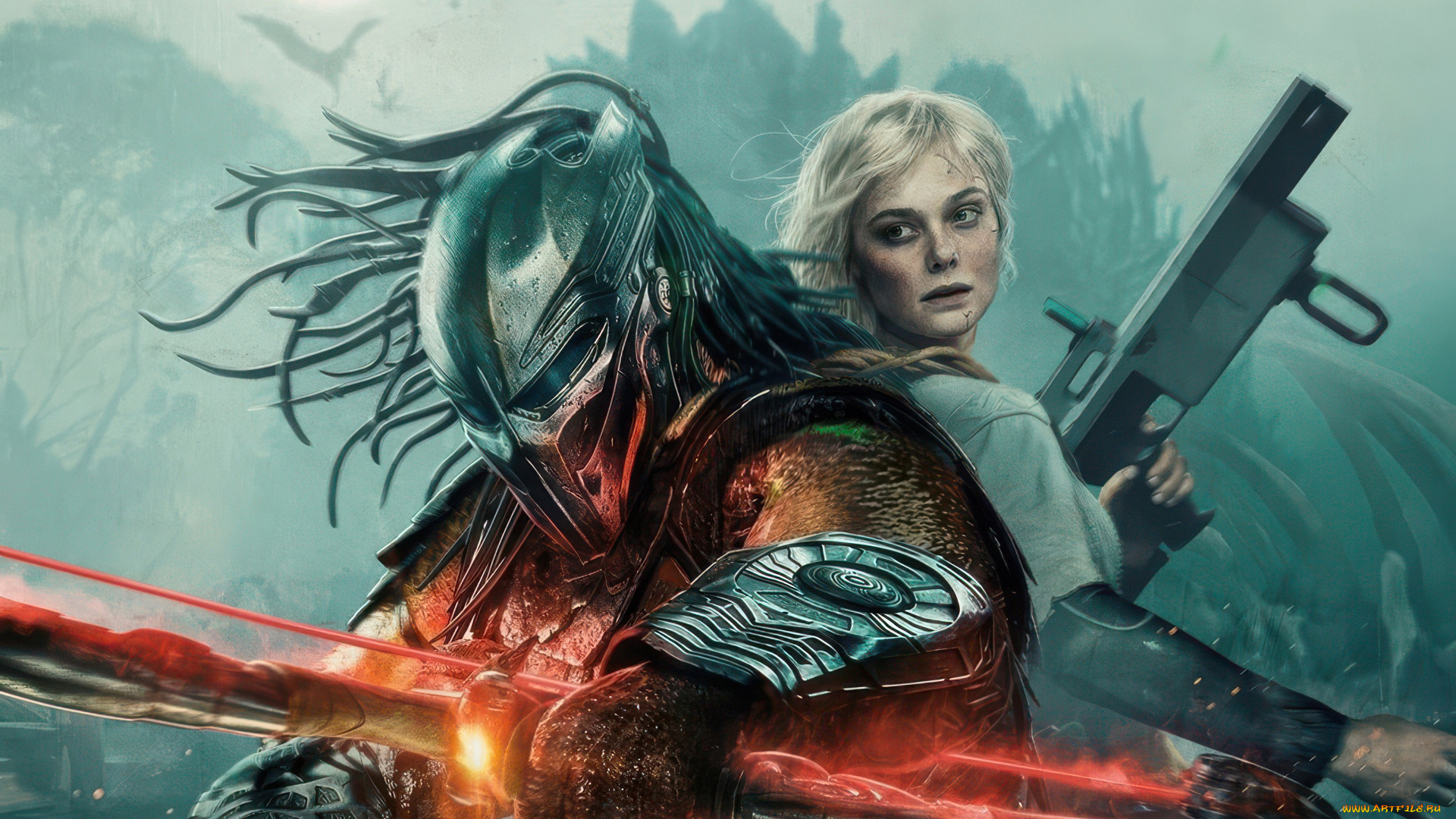 рисованное, кино, , мультфильмы, predator, badlands, хищник, пустоши