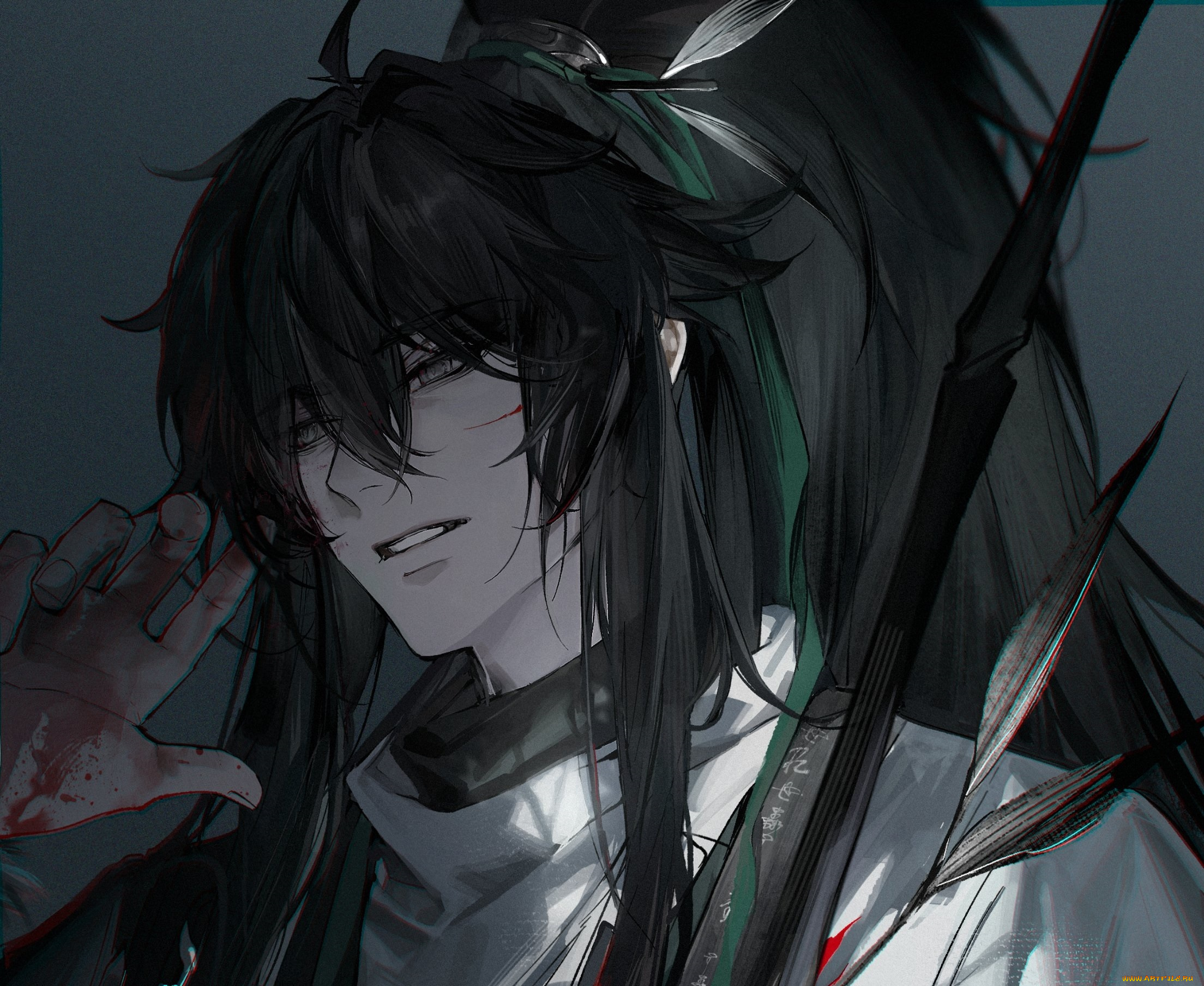 аниме, wuthering, waves, парень