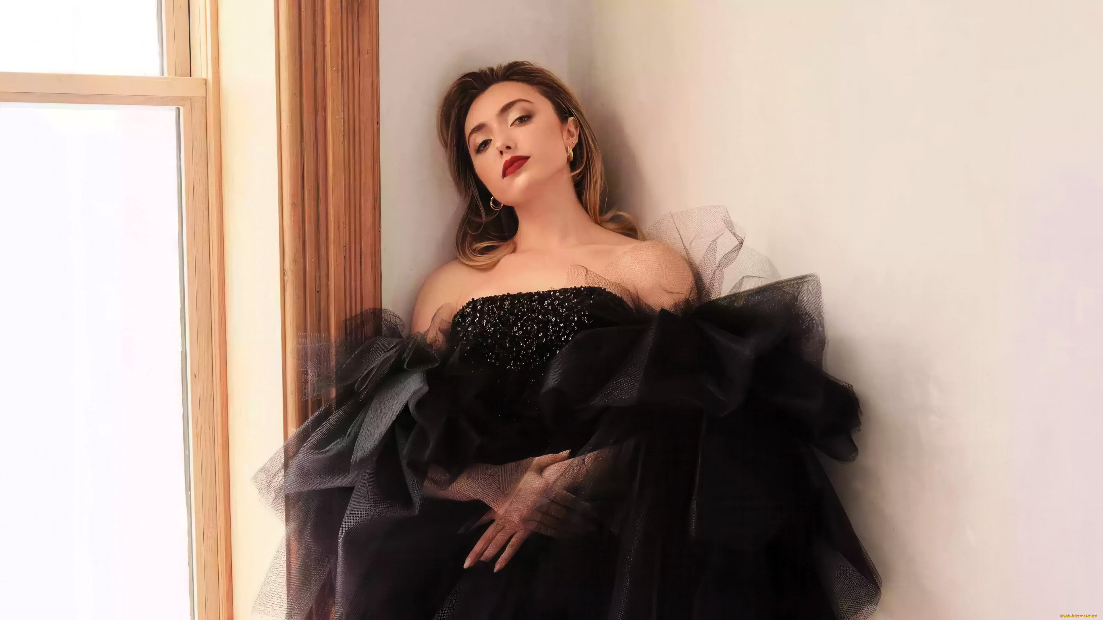 девушки, peyton, list, русая, платье, окно