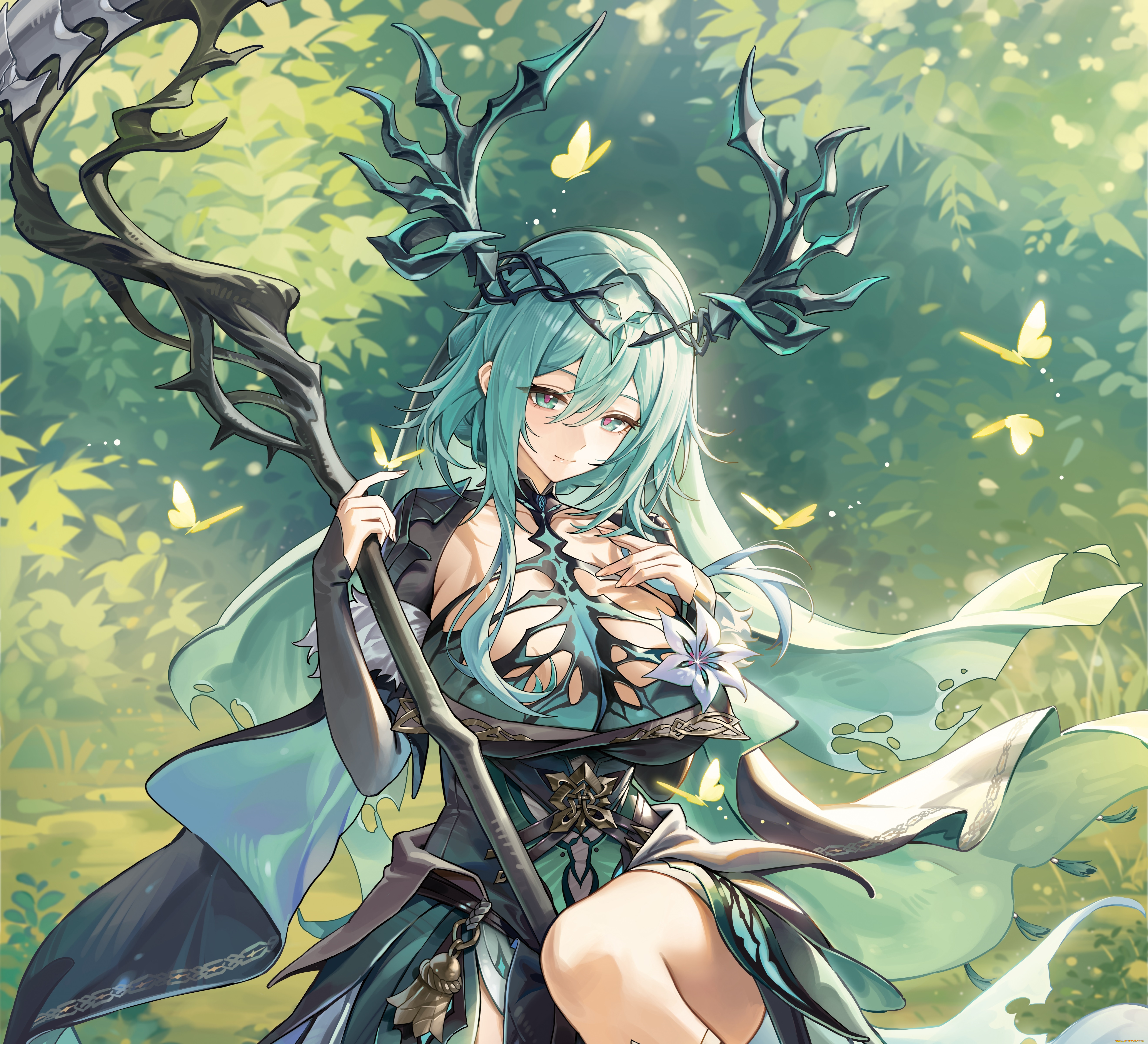 duet, night, abyss, аниме, девушка