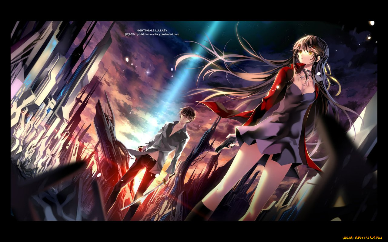 rl, nightingale, lullaby, by, myhilary, аниме, weapon, blood, technology