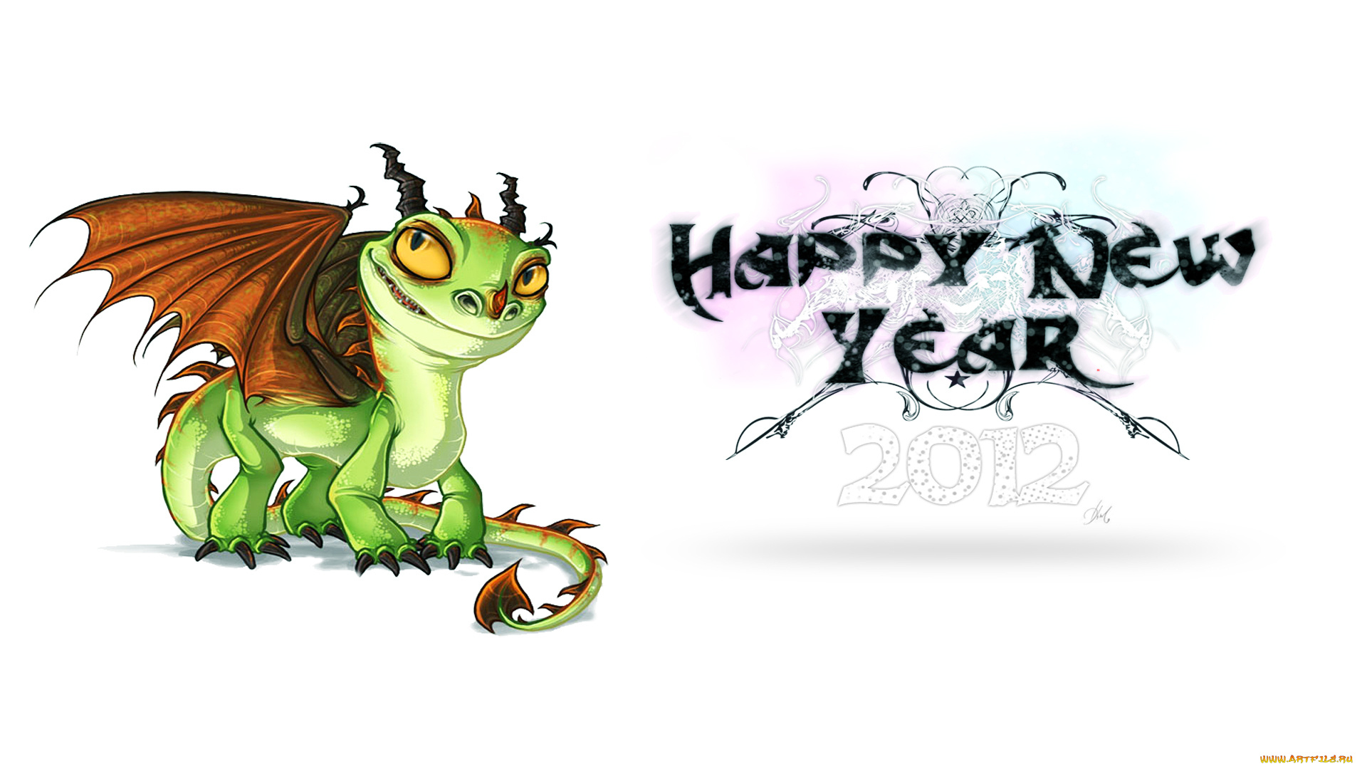 праздничные, рисованные, дракон