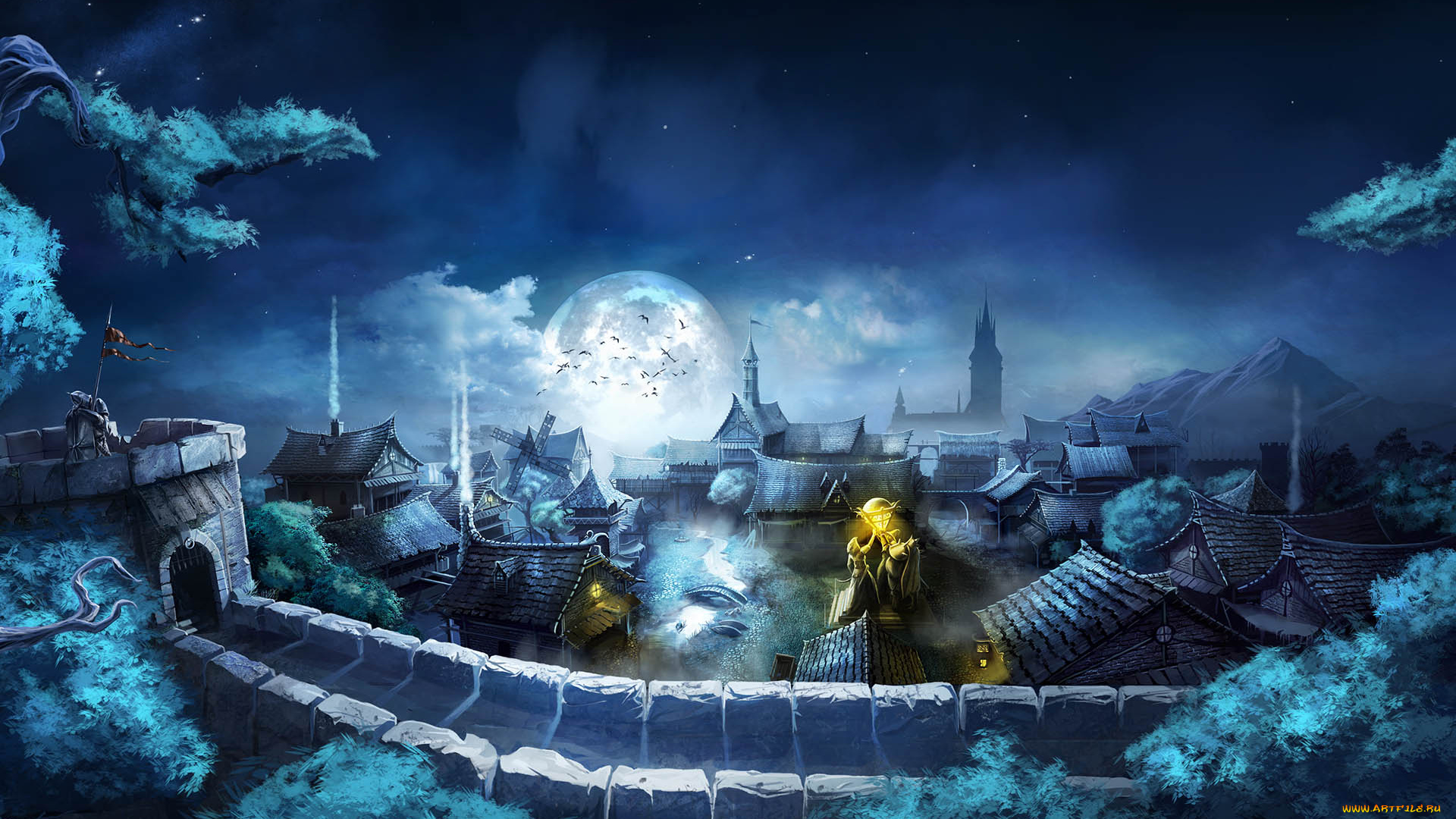 trine, видео, игры, крепость, город