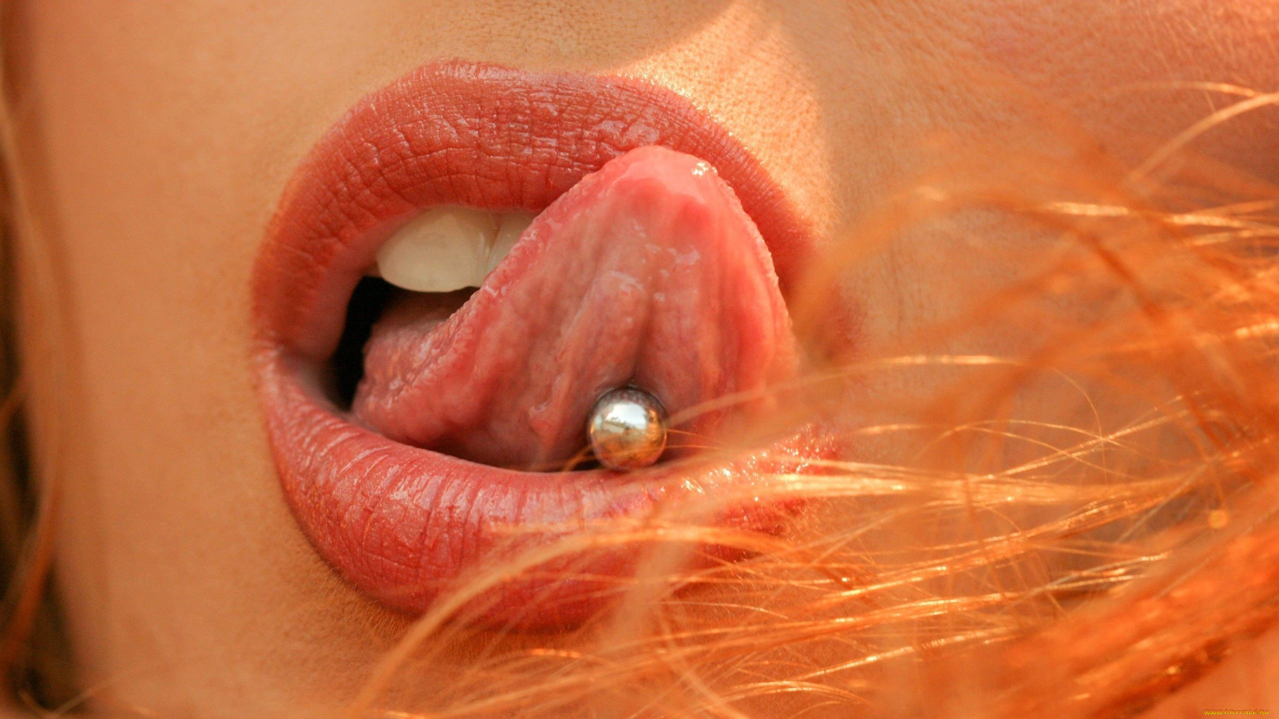разное, губы, язык, пирсинг