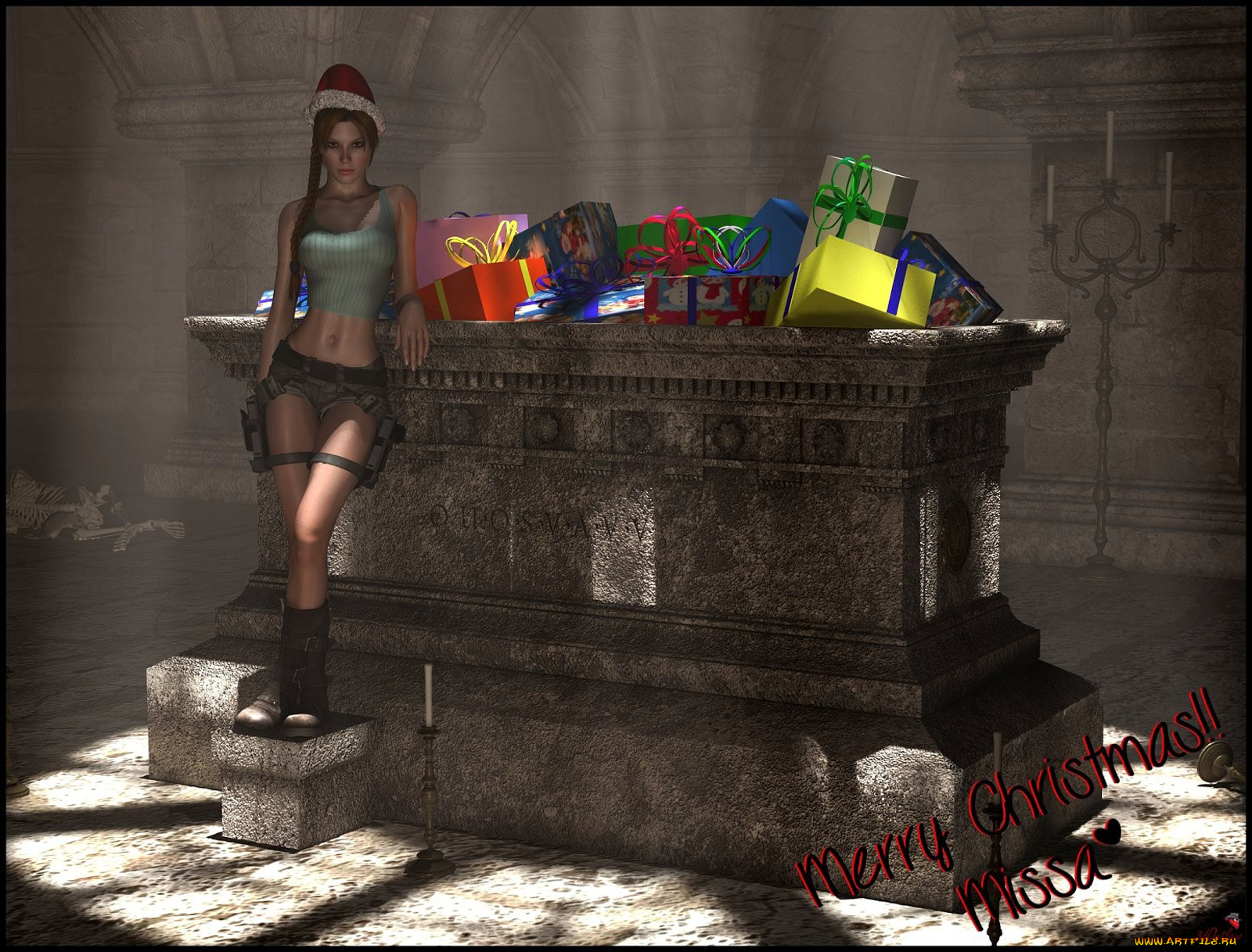 3д, графика, people, люди, подарки, девушка