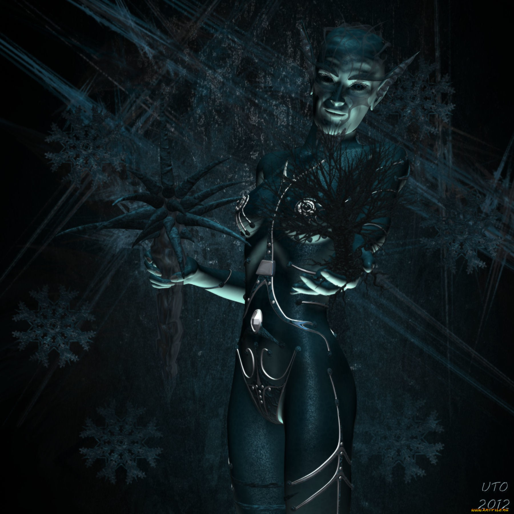 3д, графика, fantasy, фантазия, the, gift, of, winter