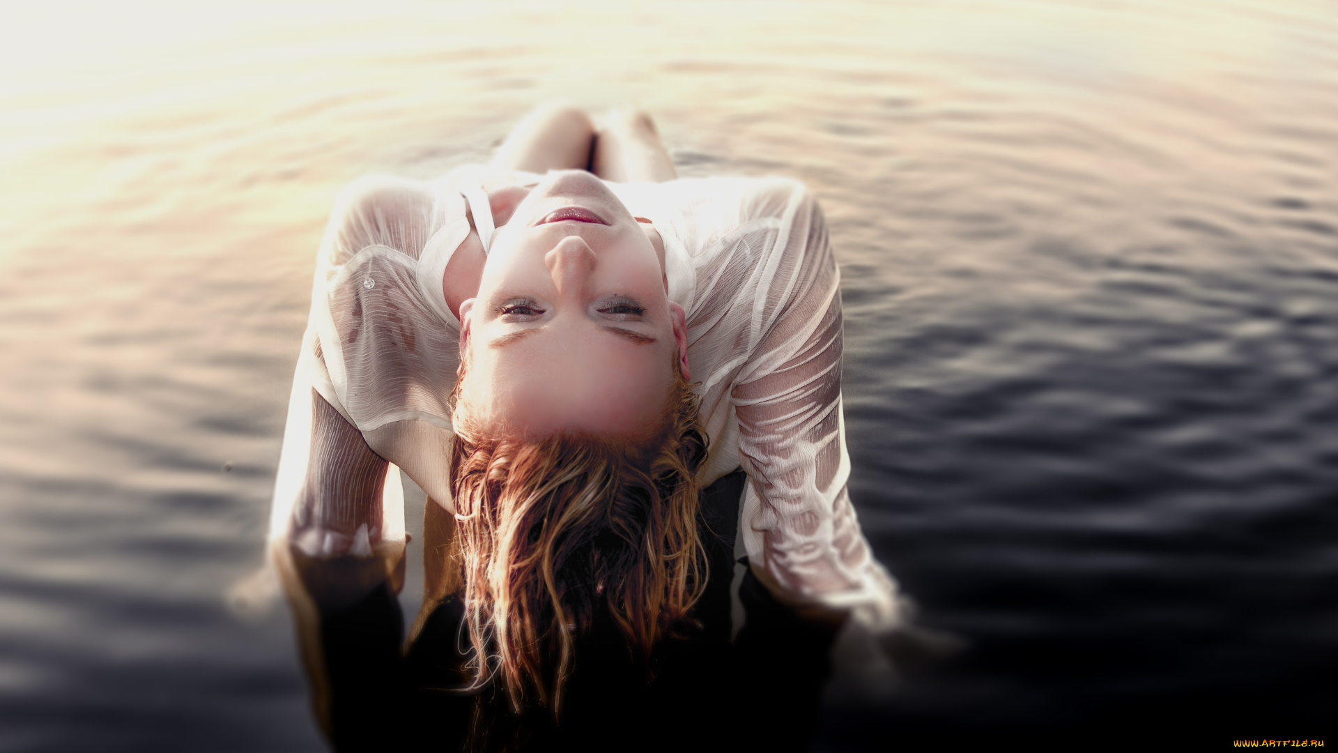 -Unsort, Блондинки, девушки, unsort, блондинки, мокрая, вода, блузка