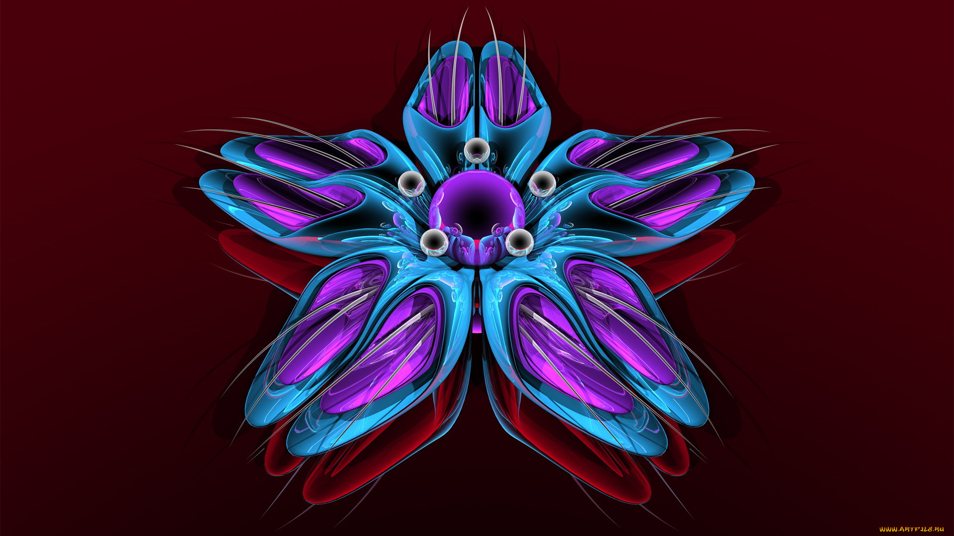 3д, графика, fractal, фракталы, узор, цвет