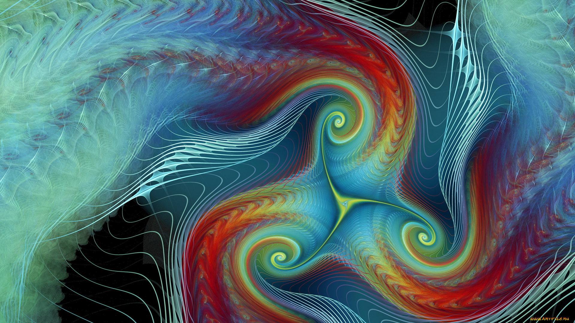 3д, графика, fractal, фракталы, узор, цвета