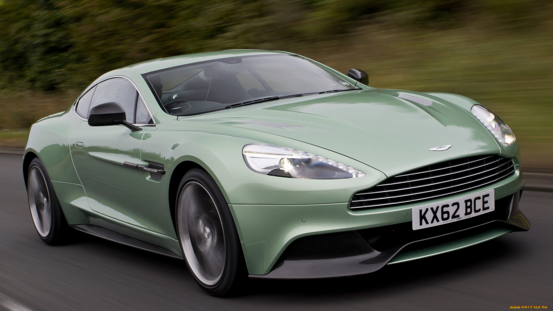 автомобили, aston, martin, зеленый, суперкар, vanquish