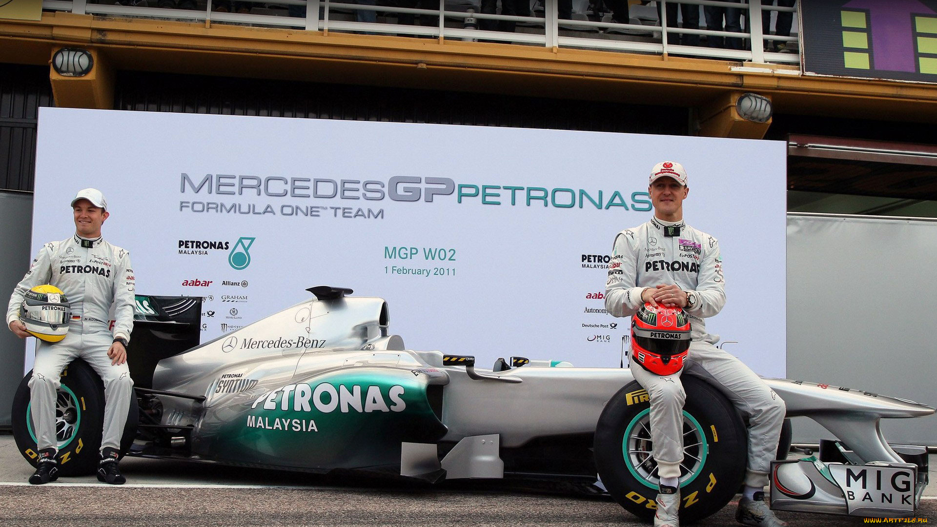 michael, schumacher, and, nico, rosberg, спорт, формула, пилоты, болид, чемпионат, 1