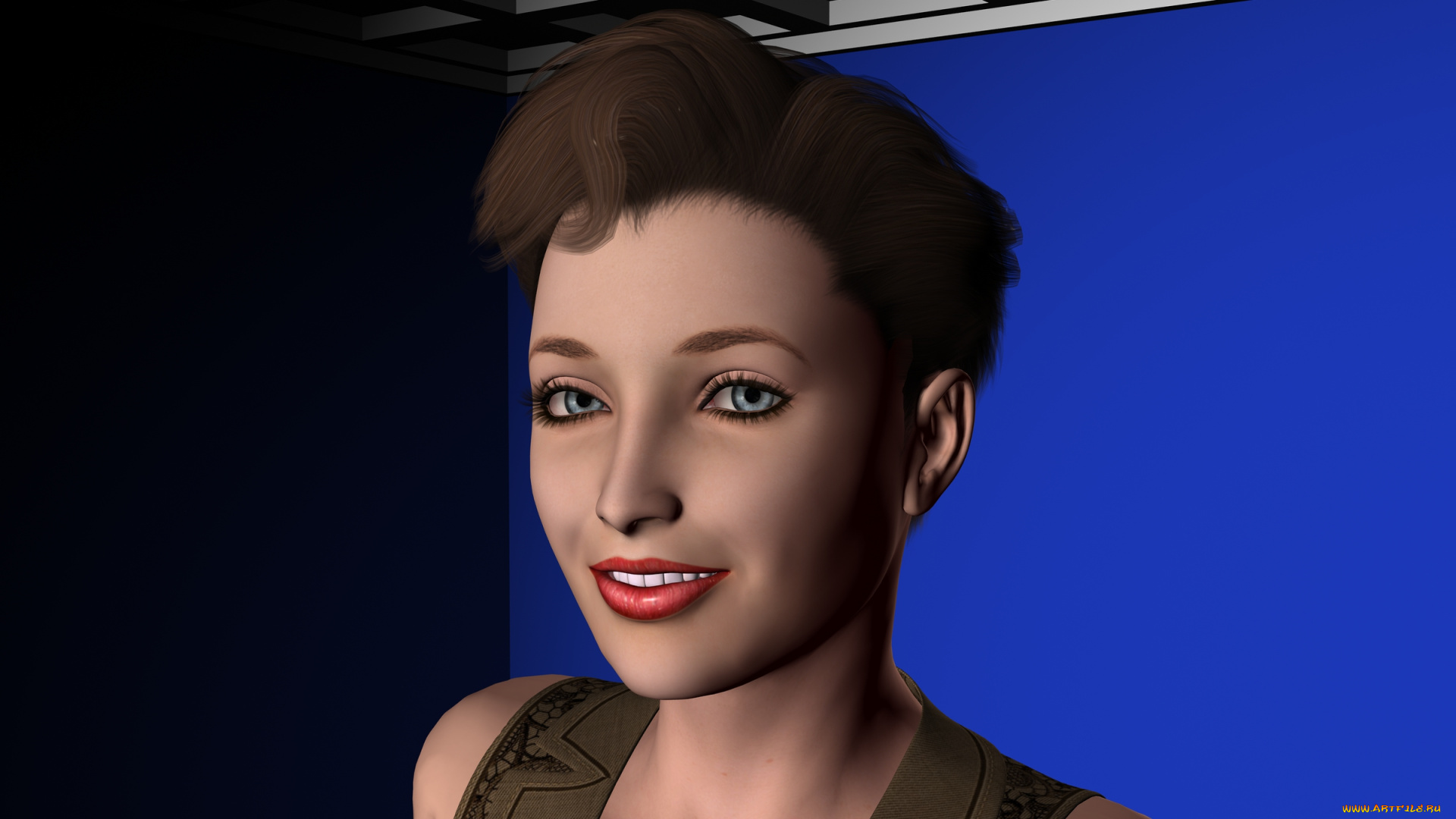 3д, графика, portraits, , портрет, девушка, взгляд