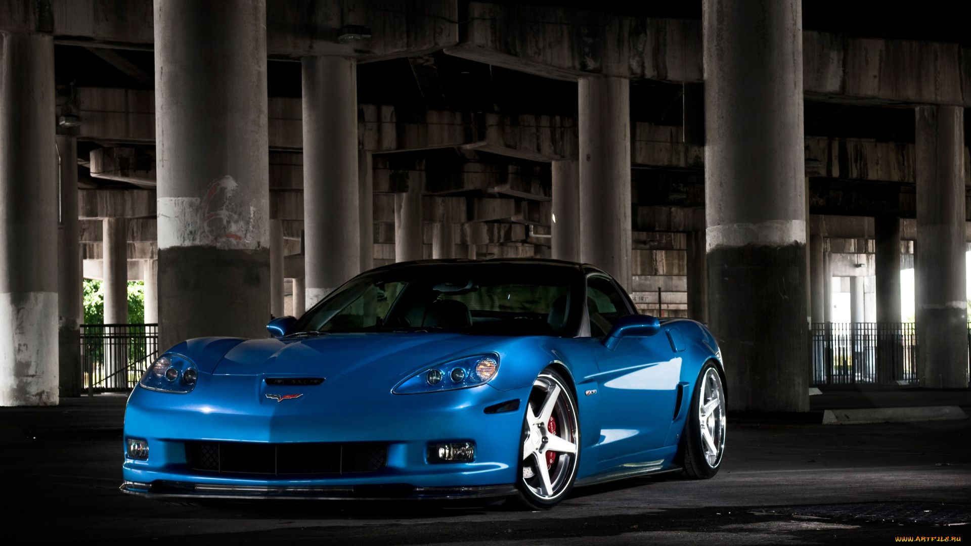 автомобили, corvette, blue, chevrolet