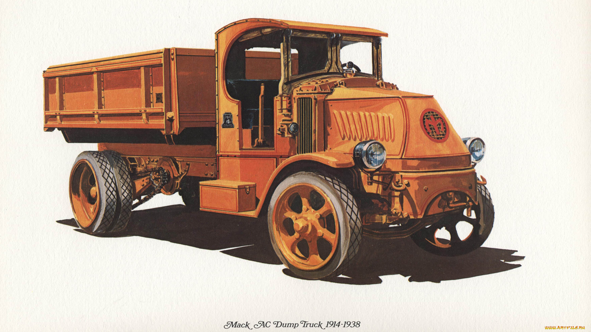 mack, автомобили, рисованные, wallpaper, paint, classic, truck, print