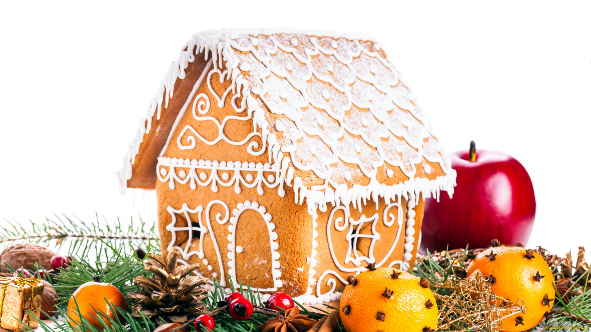 праздничные, угощения, пряничный, домик