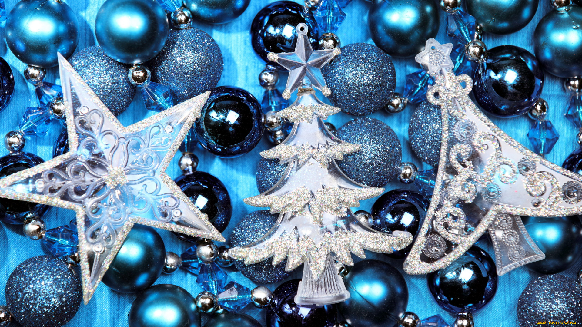 праздничные, украшения, елочки, звездочка, синий