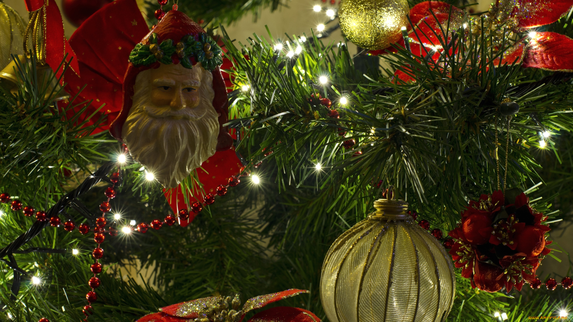 праздничные, Ёлки, елка, дед, мороз, шарики