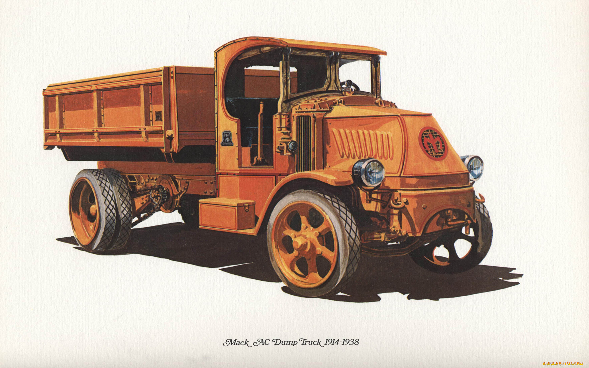 mack, автомобили, рисованные, wallpaper, paint, classic, truck, print