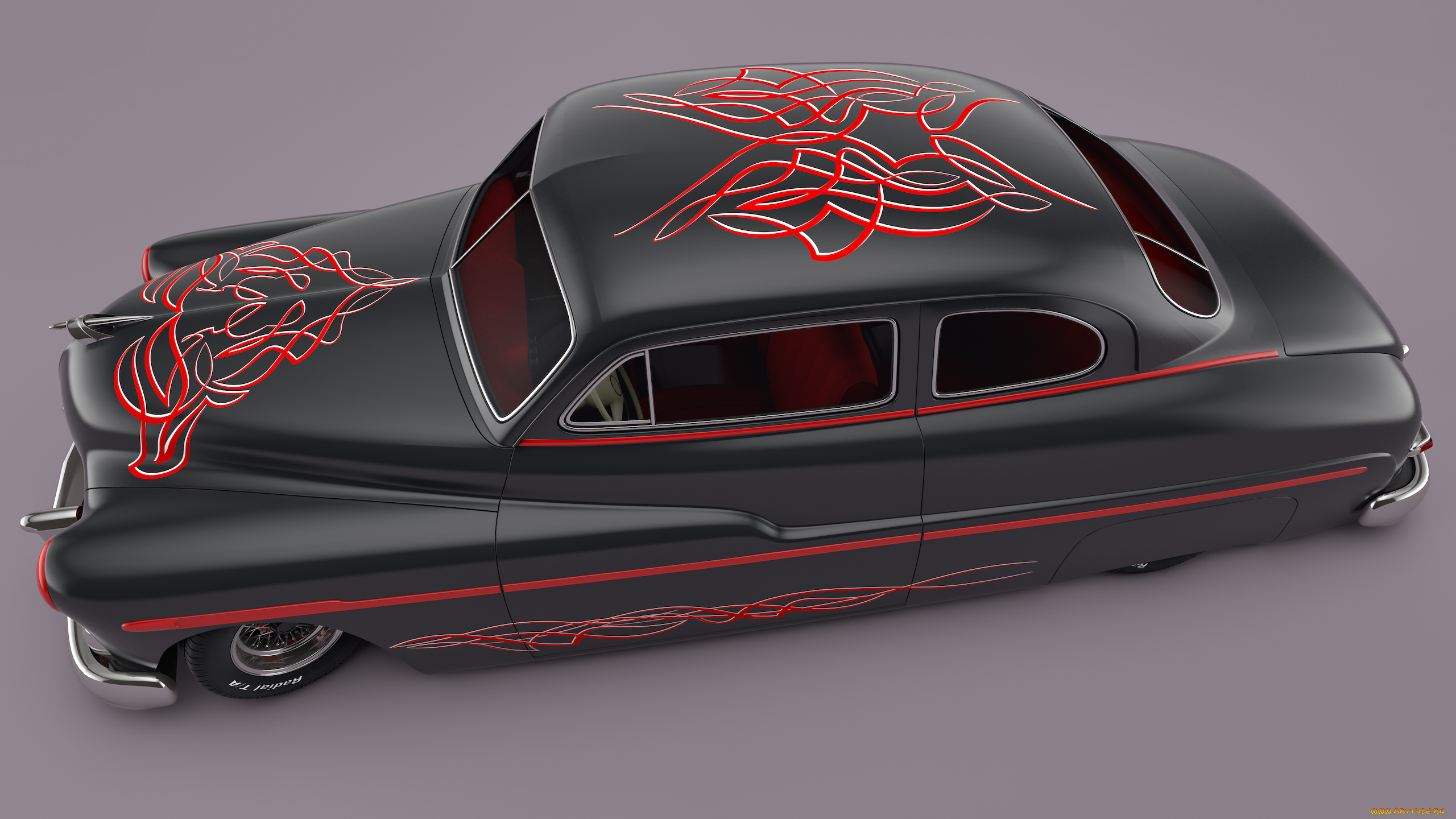 автомобили, 3д, 1950, mercury, coupe