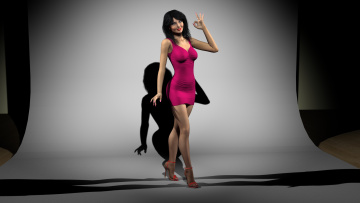 Картинка 3д+графика people+ люди взгляд девушка