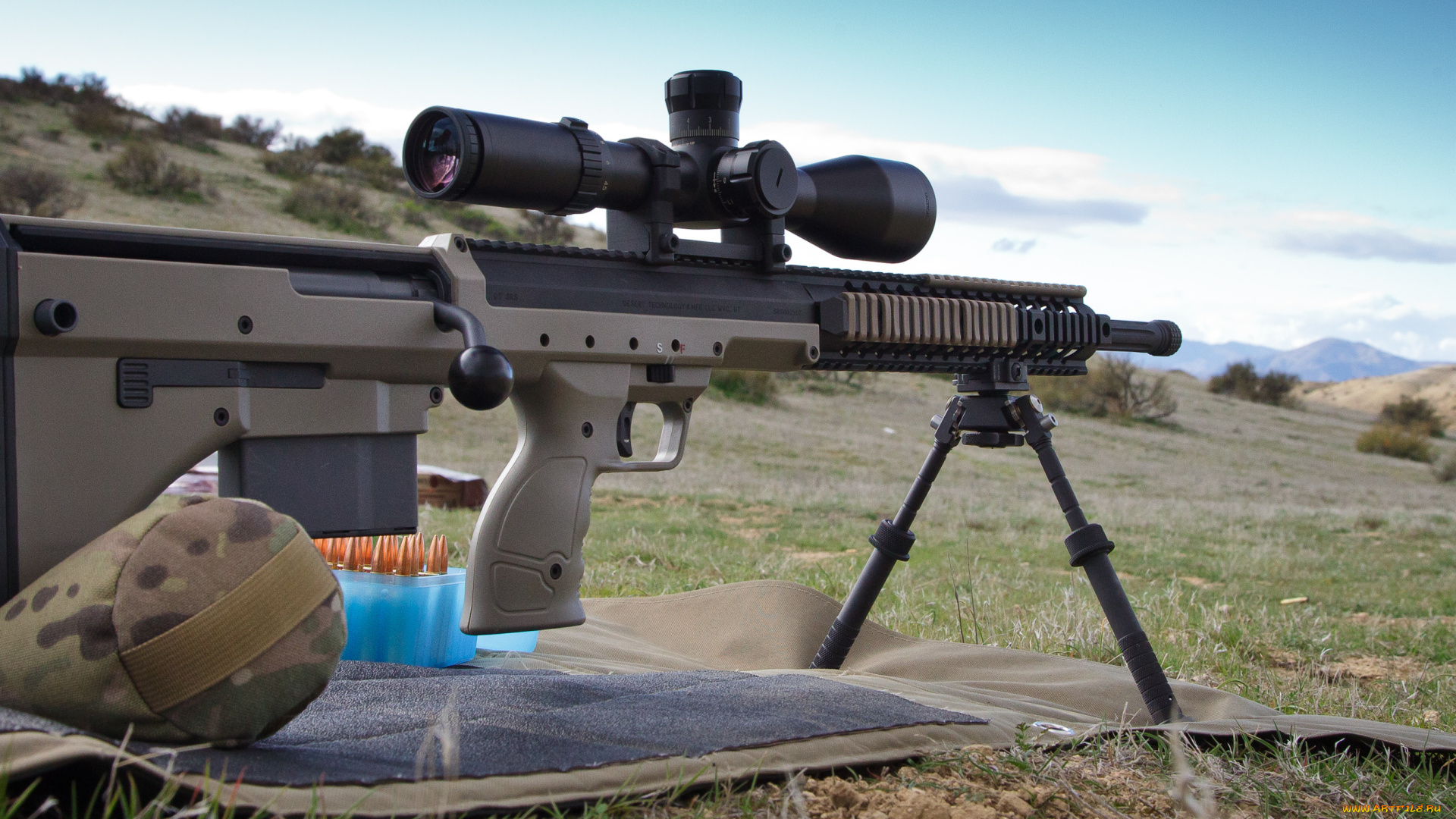 оружие, винтовки, с, прицеломприцелы, rifle