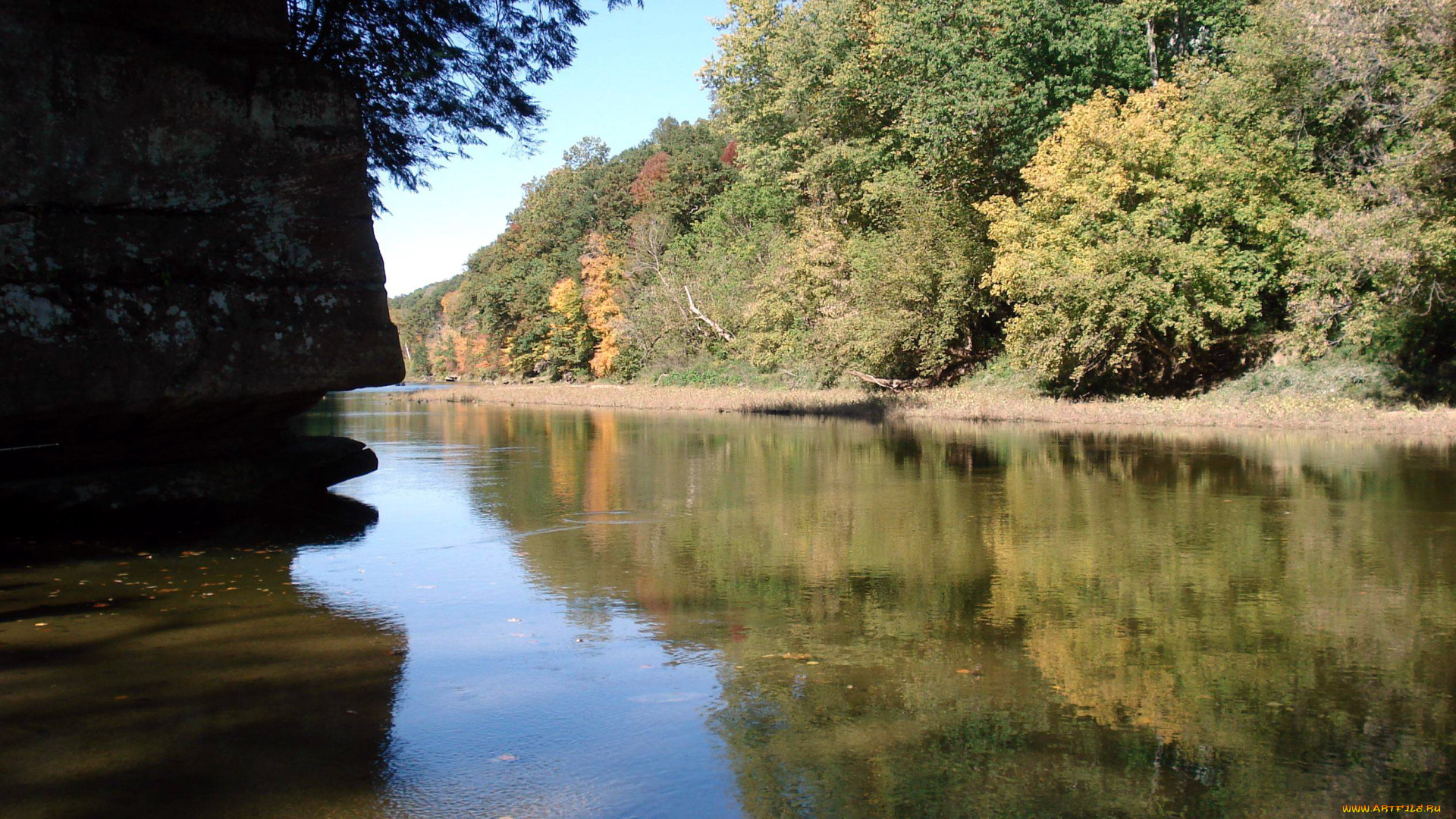 природа, реки, озера, скала