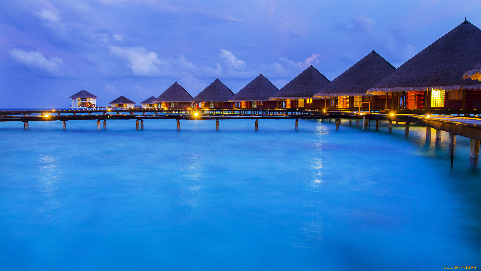 природа, тропики, бунгало, океан