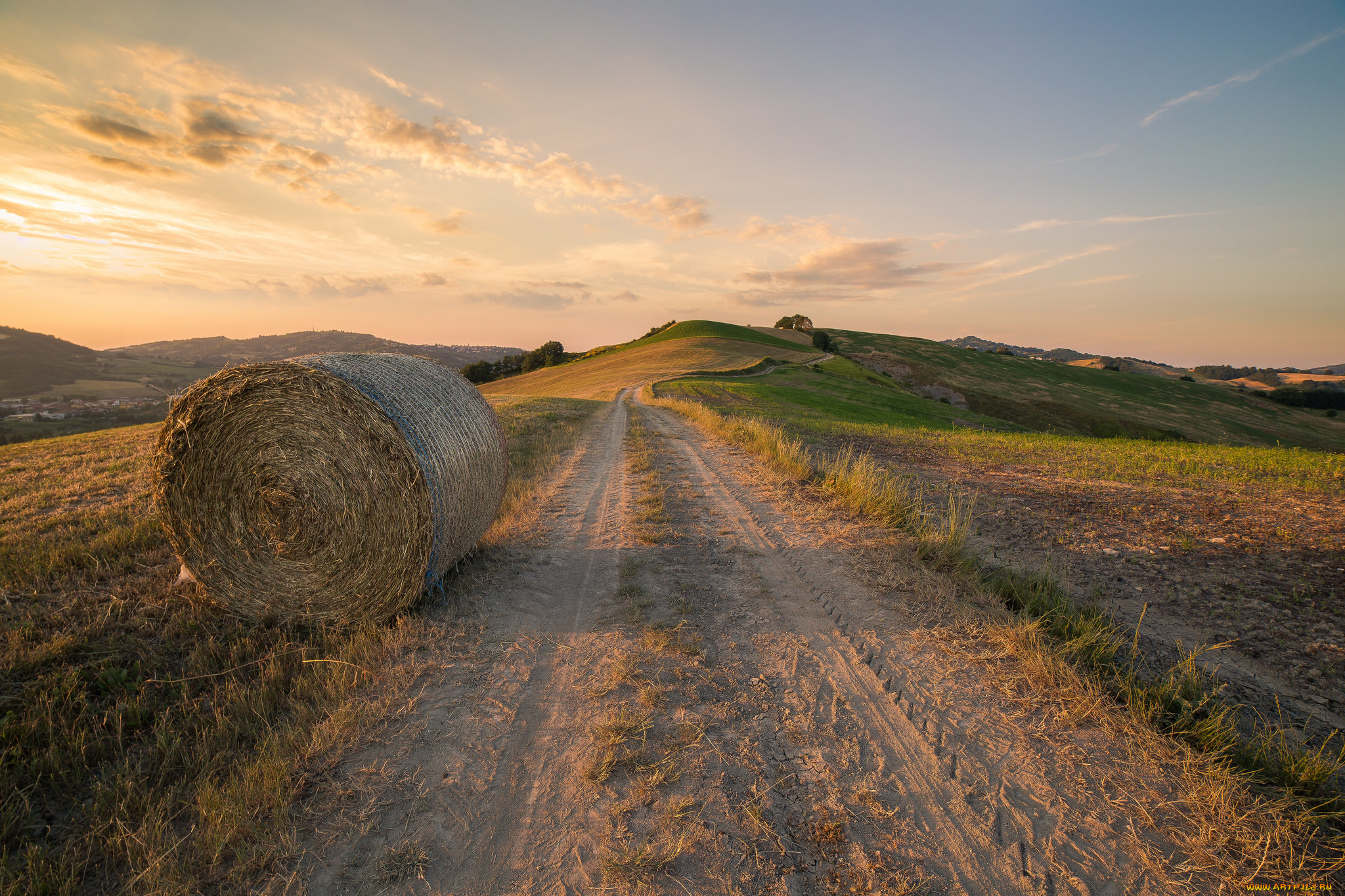 природа, дороги, рассвет