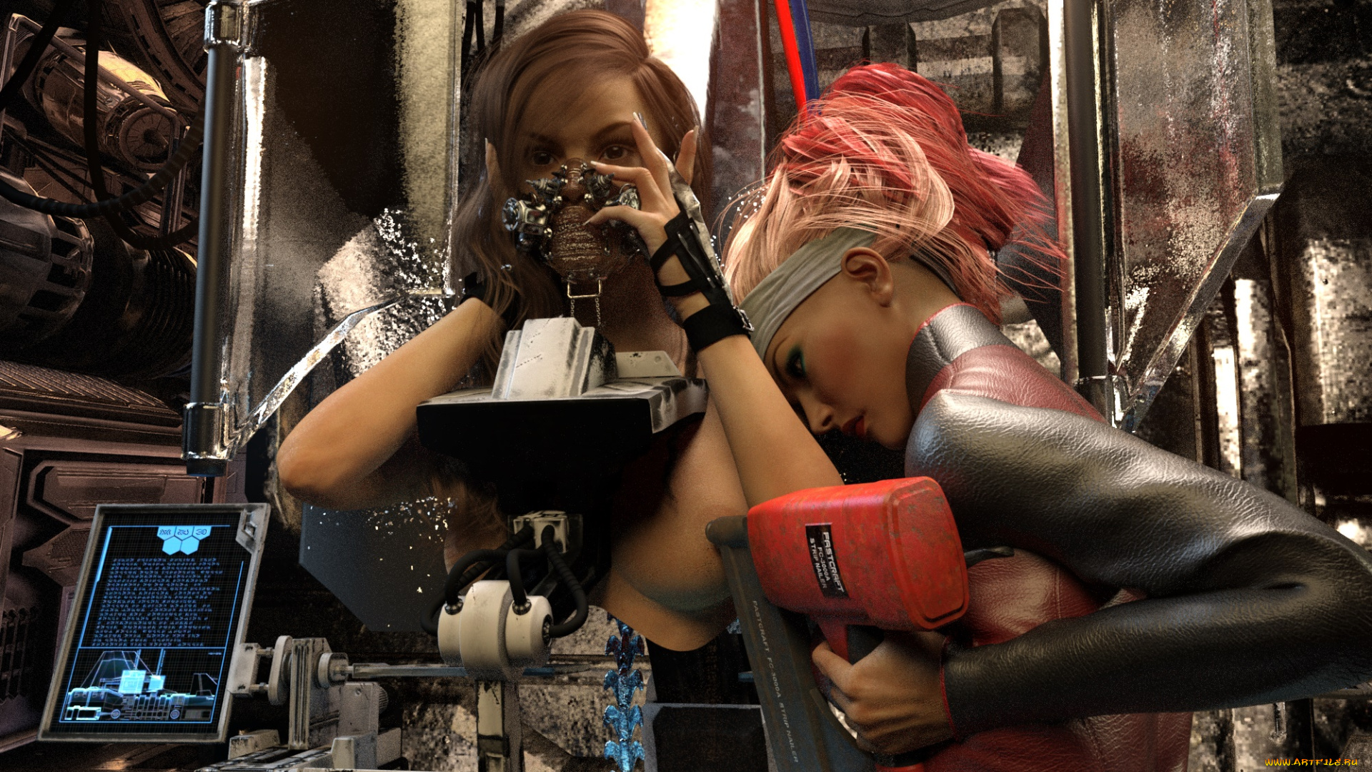 3д, графика, фантазия, , fantasy, девушка, взгляд, фон