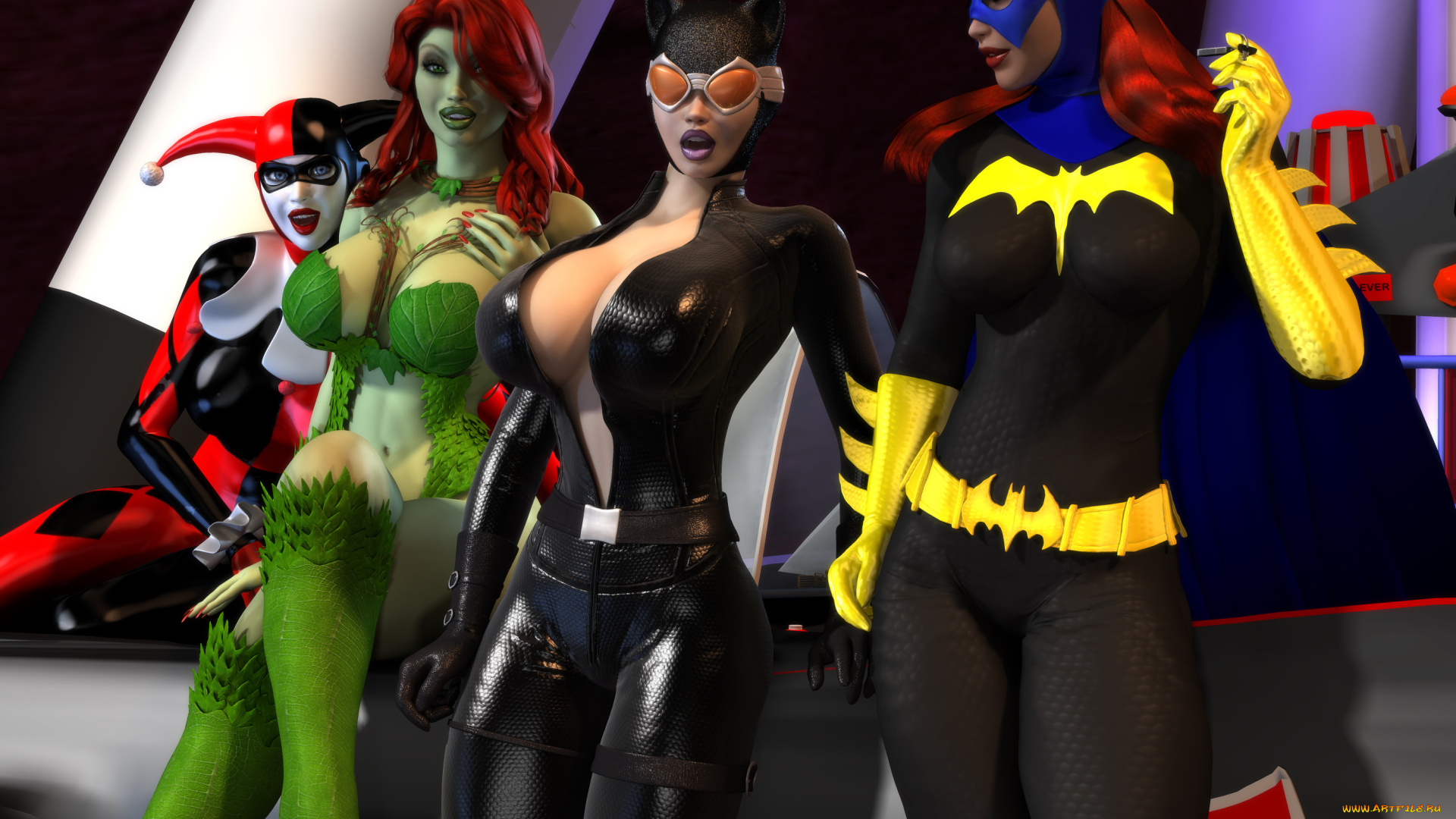 3д, графика, фантазия, , fantasy, девушки, взгляд, фон