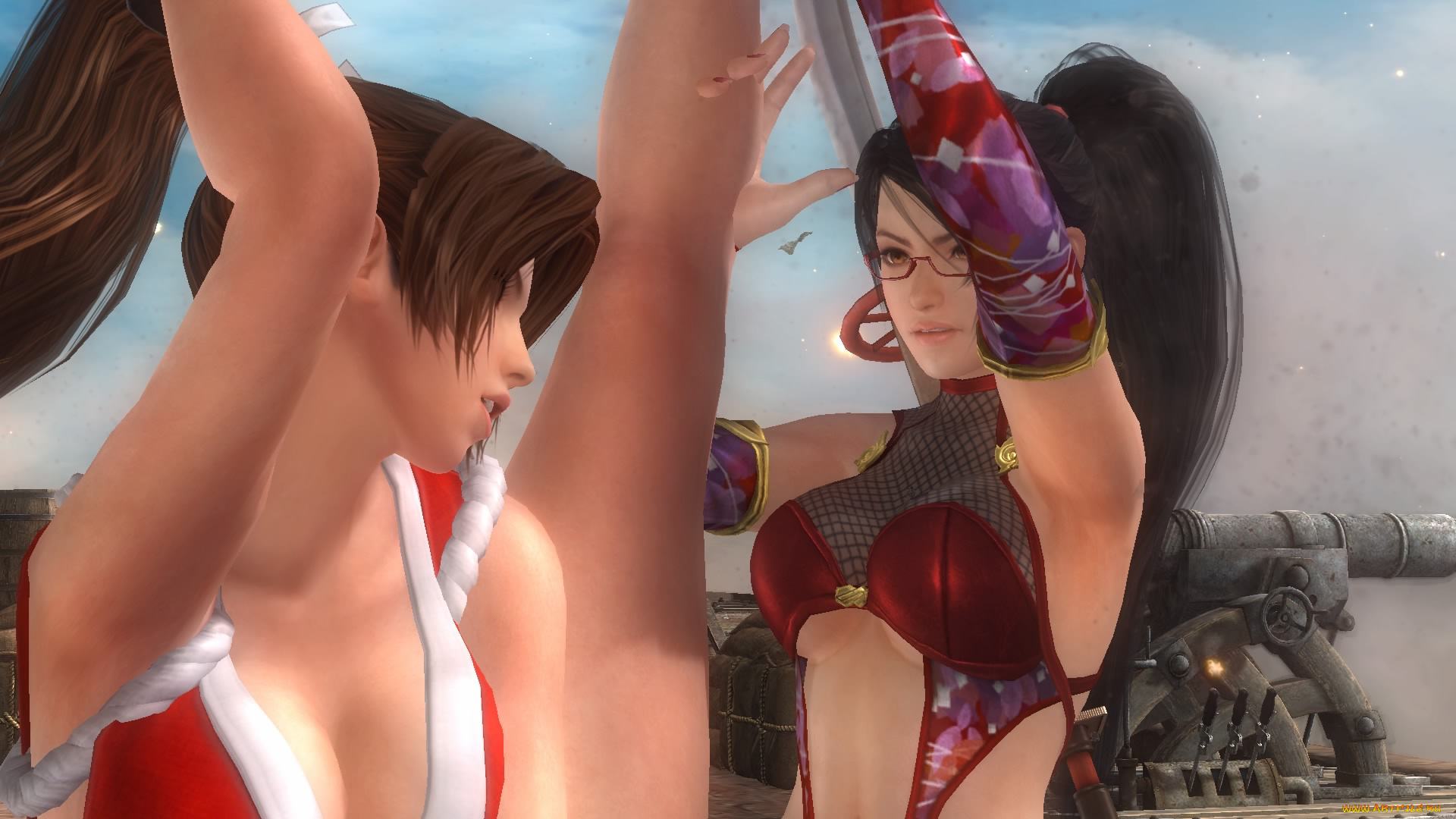 3д, графика, фантазия, , fantasy, девушки, взгляд, фон