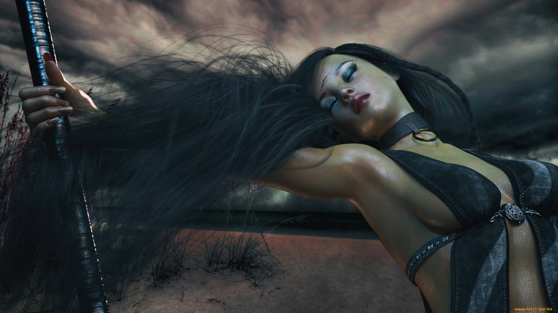 3д, графика, люди, , people, девушка, взгляд, фон