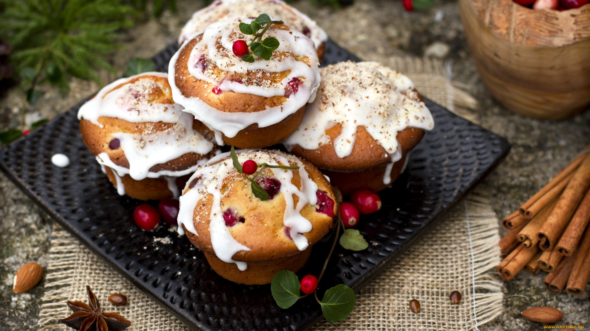 еда, пирожные, , кексы, , печенье, клюква, кексы