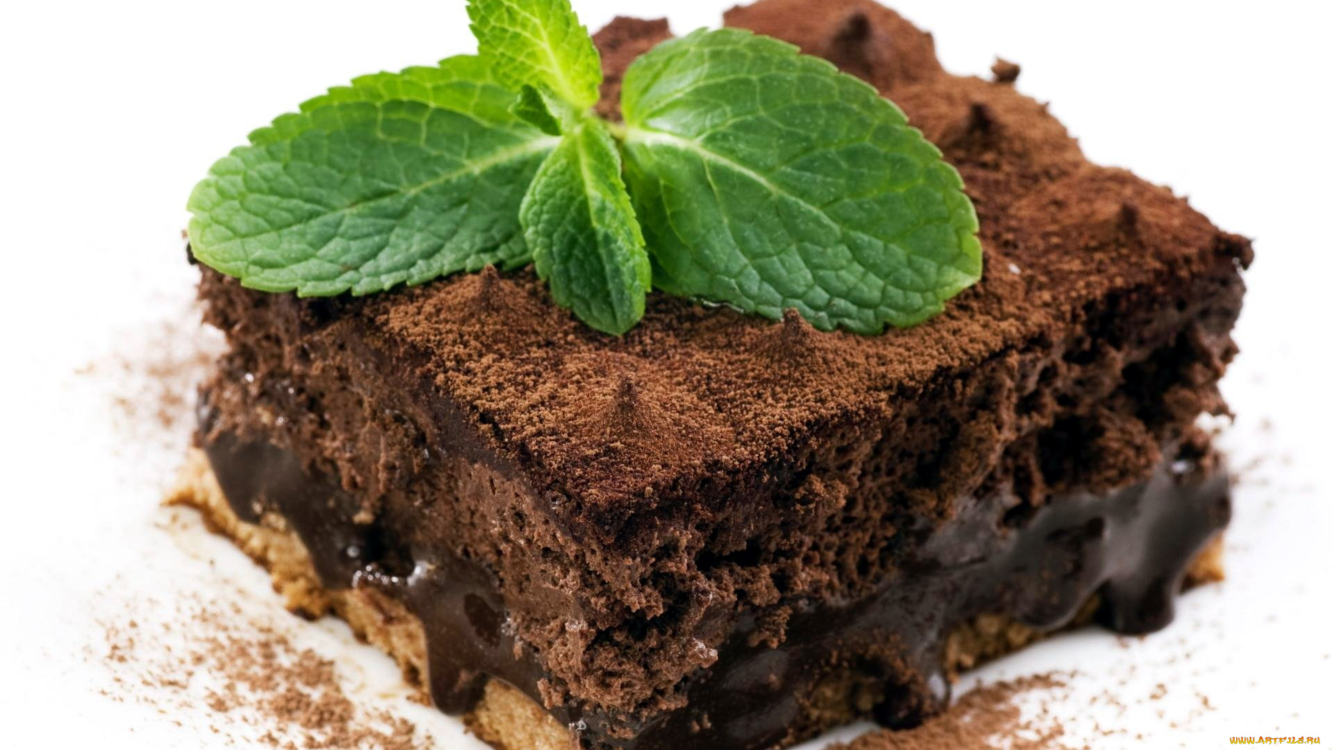 еда, пирожные, , кексы, , печенье, мята, пирожное, шоколадное, брауни