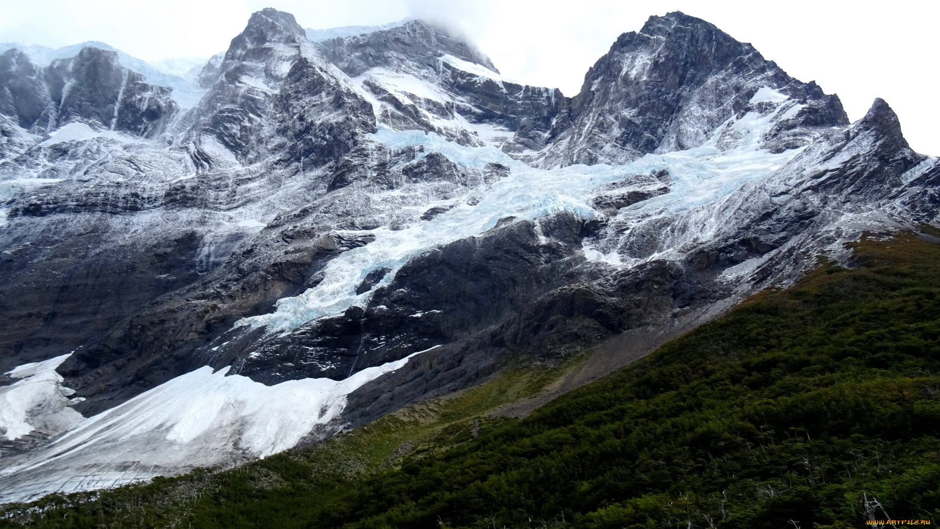 природа, горы, снежные, вершины