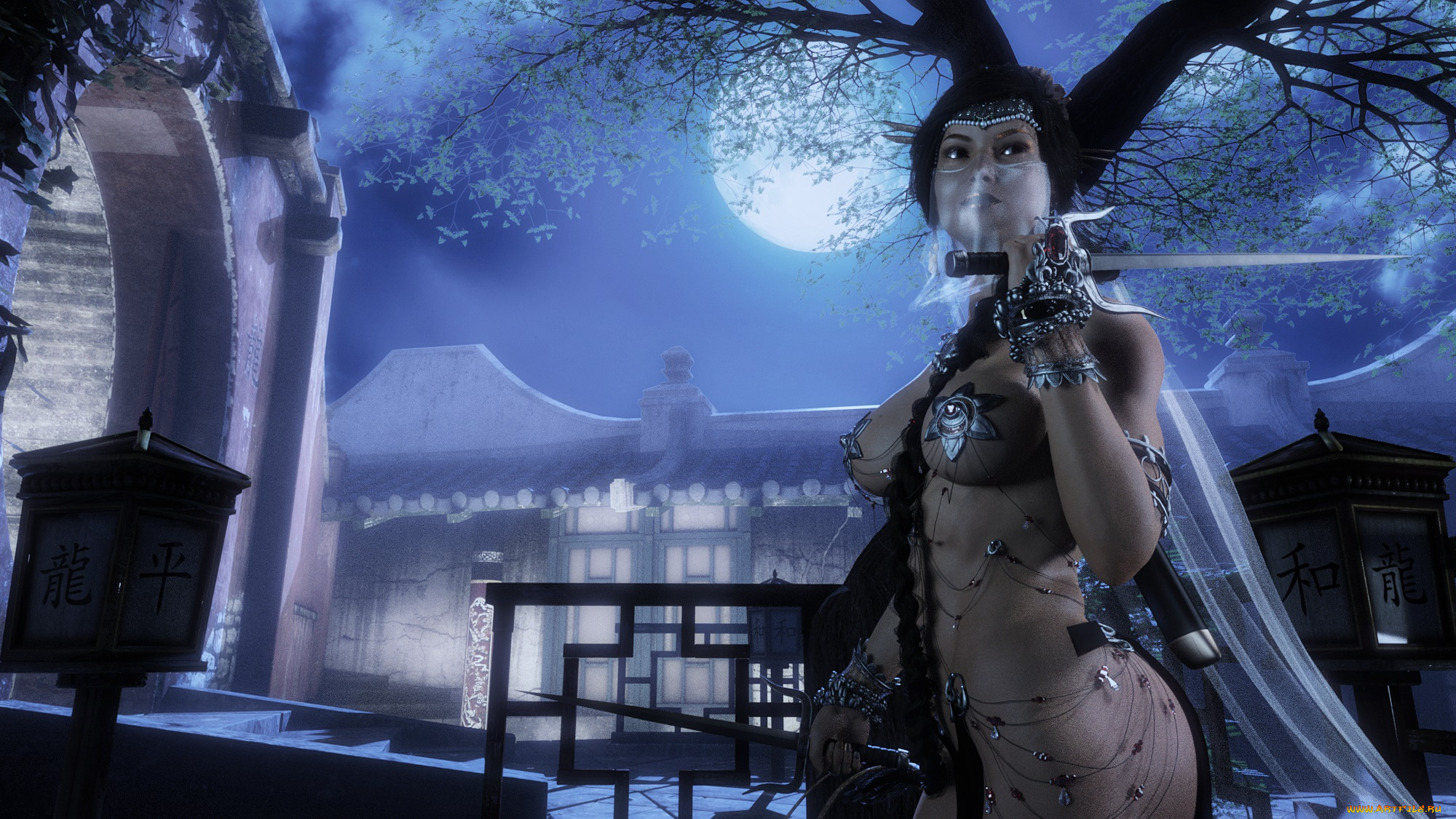 3д, графика, фантазия, , fantasy, девушка, взгляд, фон