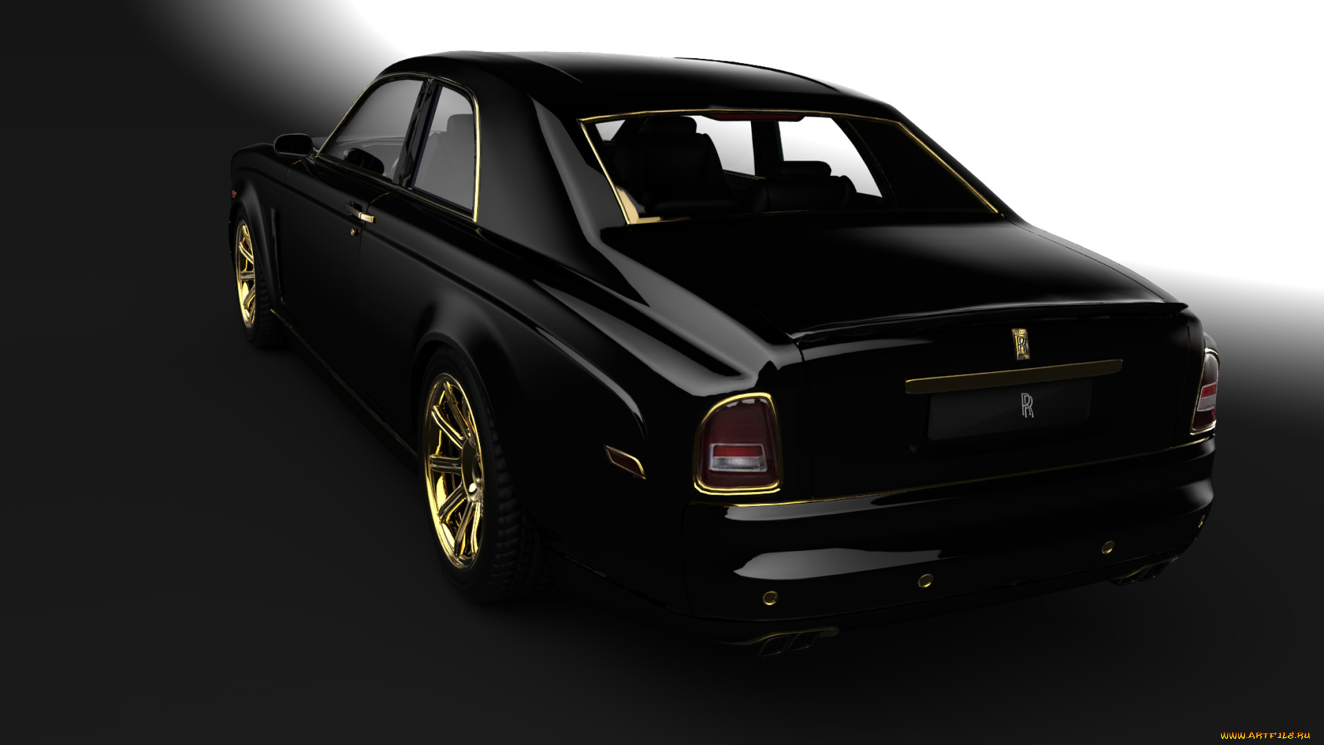 rolls-royce, phantom, bozca, gold, автомобили, 3д, gold, bozca, phantom, rolls-royce